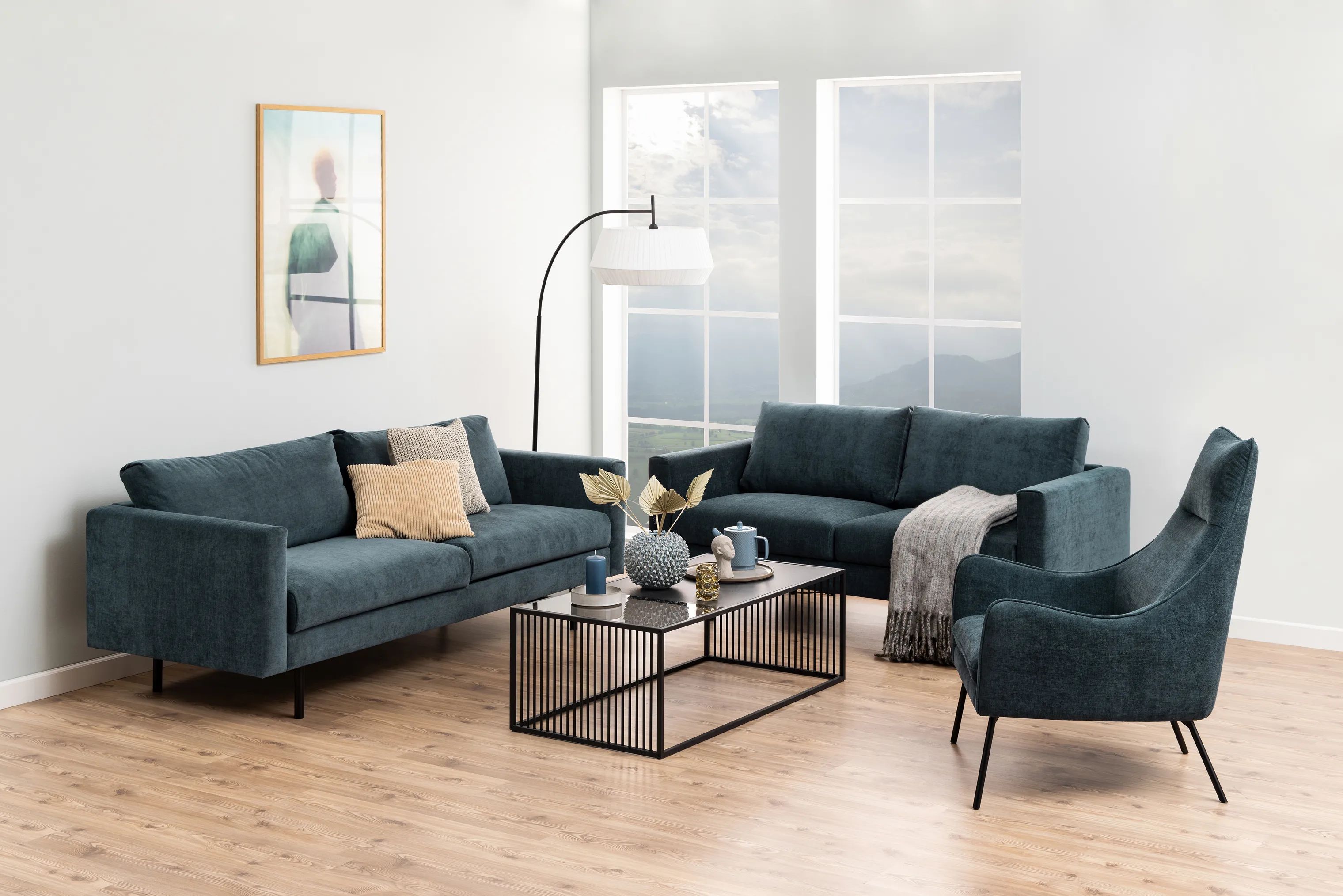 CASA Living Sofaborde Strington Sofabord i Sort, H40 x B60 x L120 cm, 5