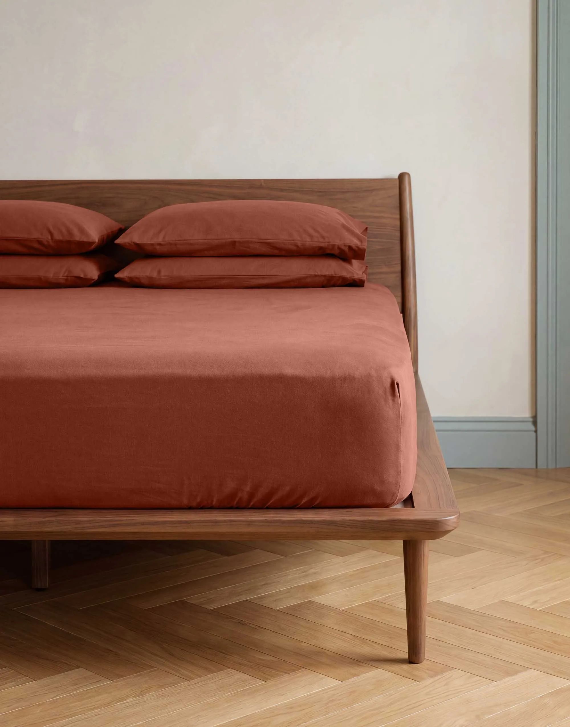 Essenza Lagner Fine Organic Jersey Topmadraslagen i Terracotta, B160 x L220 cm, 3