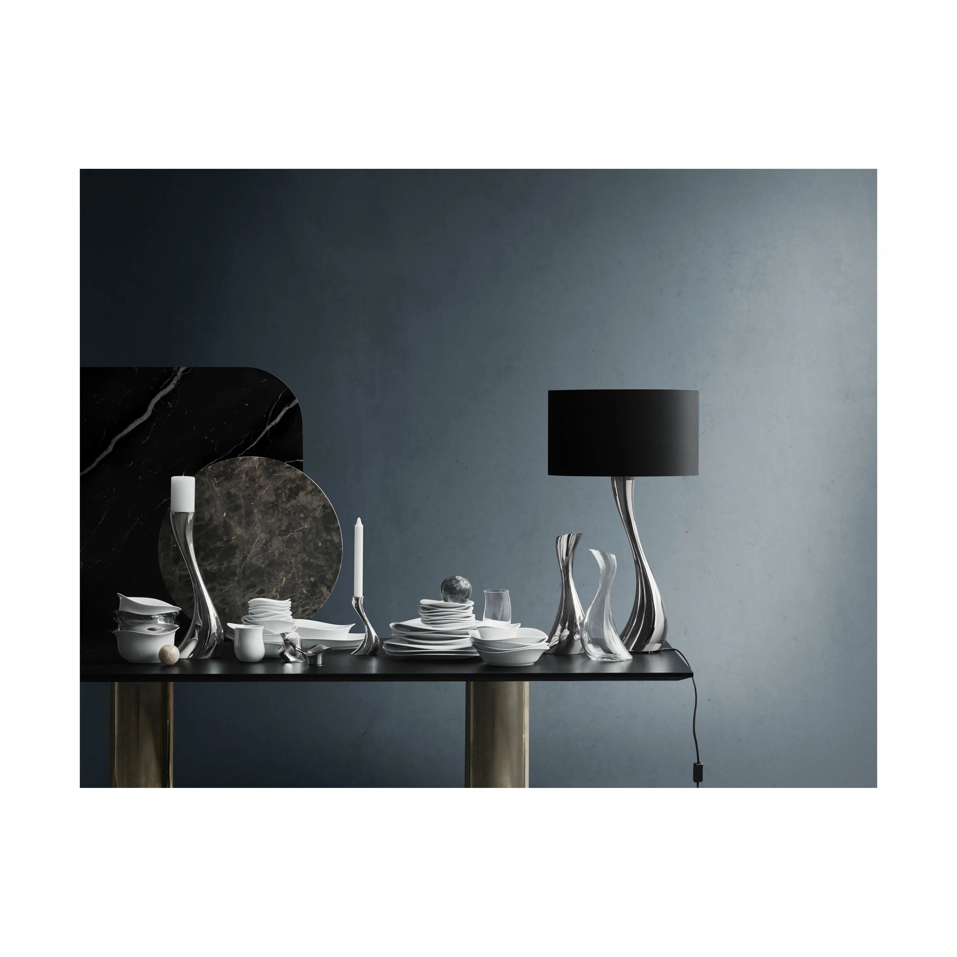 Georg Jensen Serveringskander Cobra Kande i Sølvfarvet, 1.3 L, 2
