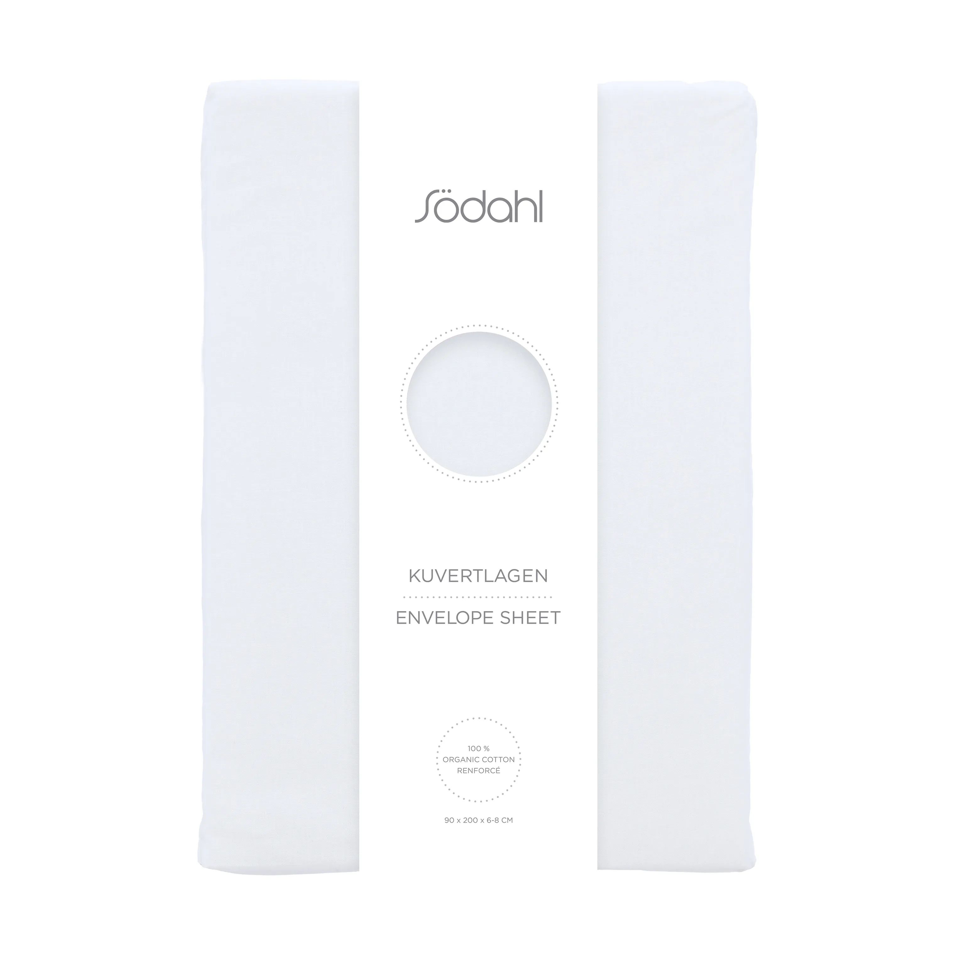 Södahl Lagner Organic Calm Kuvertlagen i Hvid, B90 x L200 cm, 1