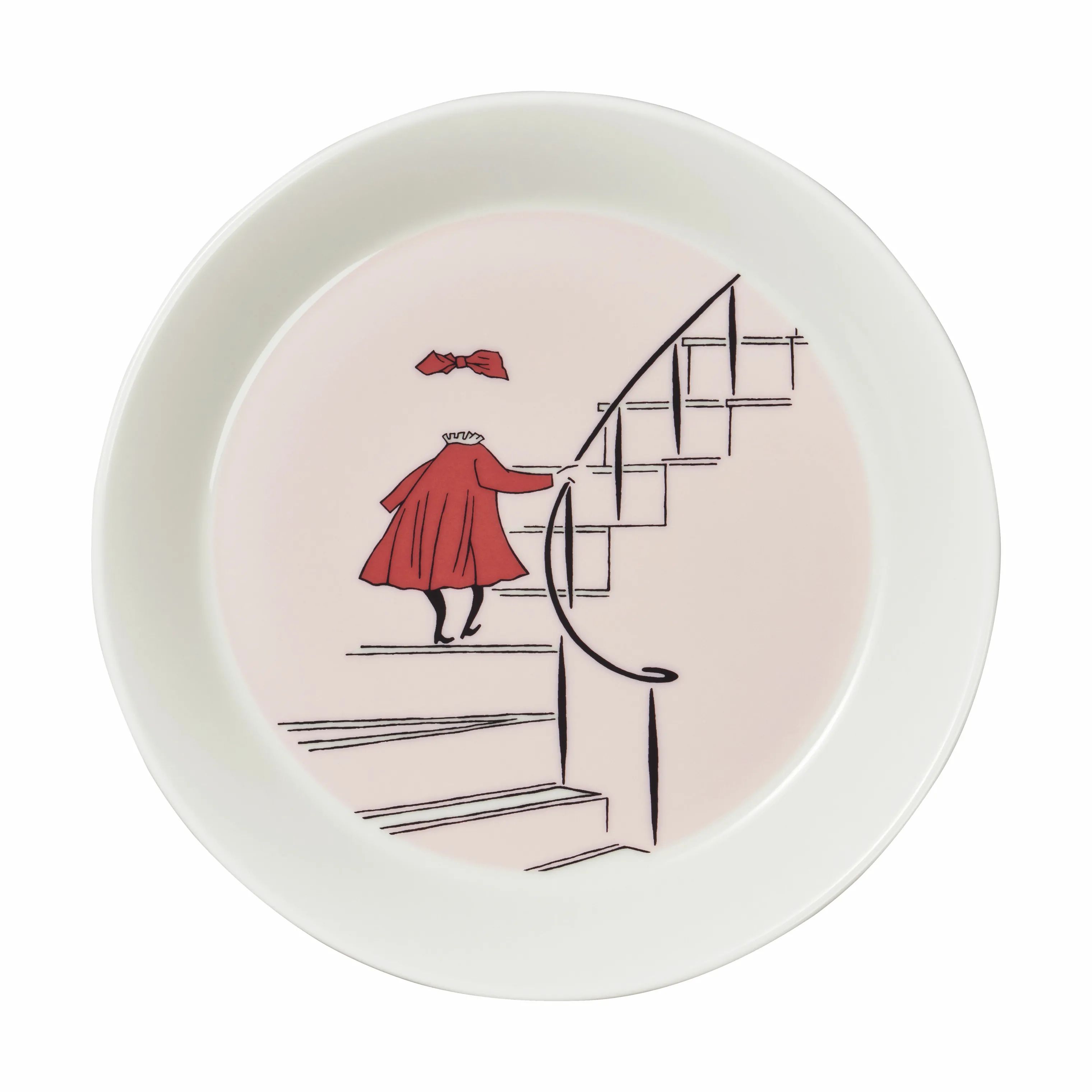 Moomin Arabia Frokosttallerkener Ferieklar Tallerken - Ninni i Ninni Pudder - Rosa, 1