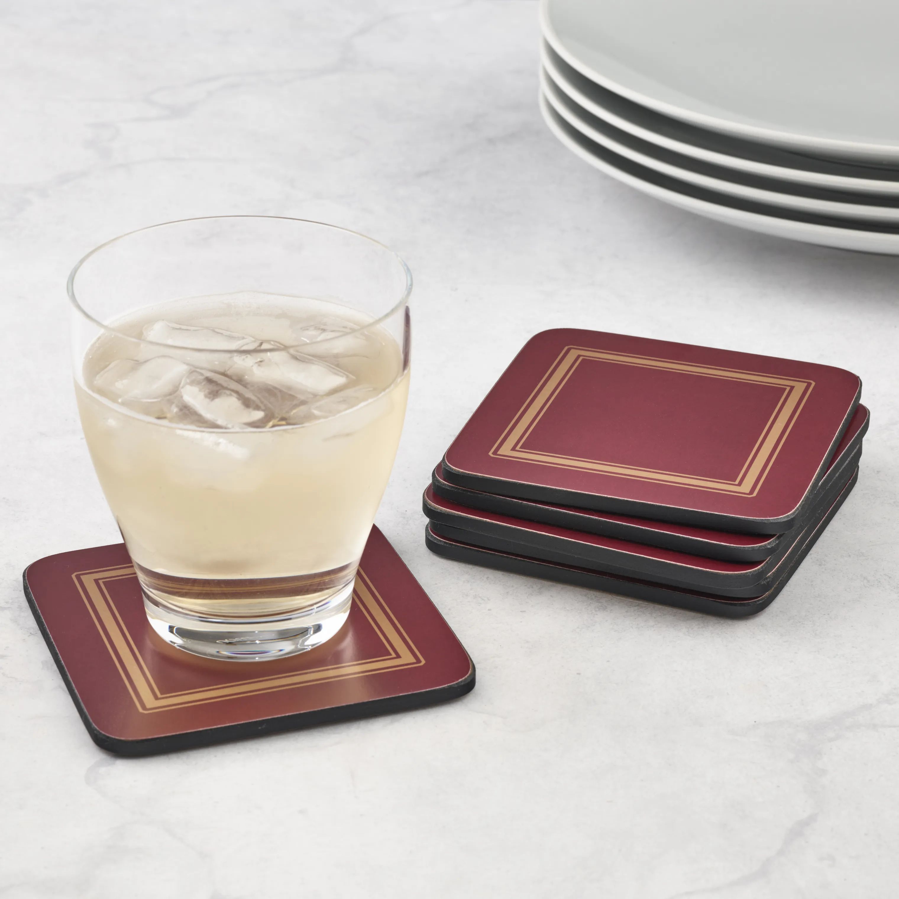 Pimpernel Glasbrikker og coasters Pimpernel Glasbrikker - 6 stk. i Rød/guld, 2