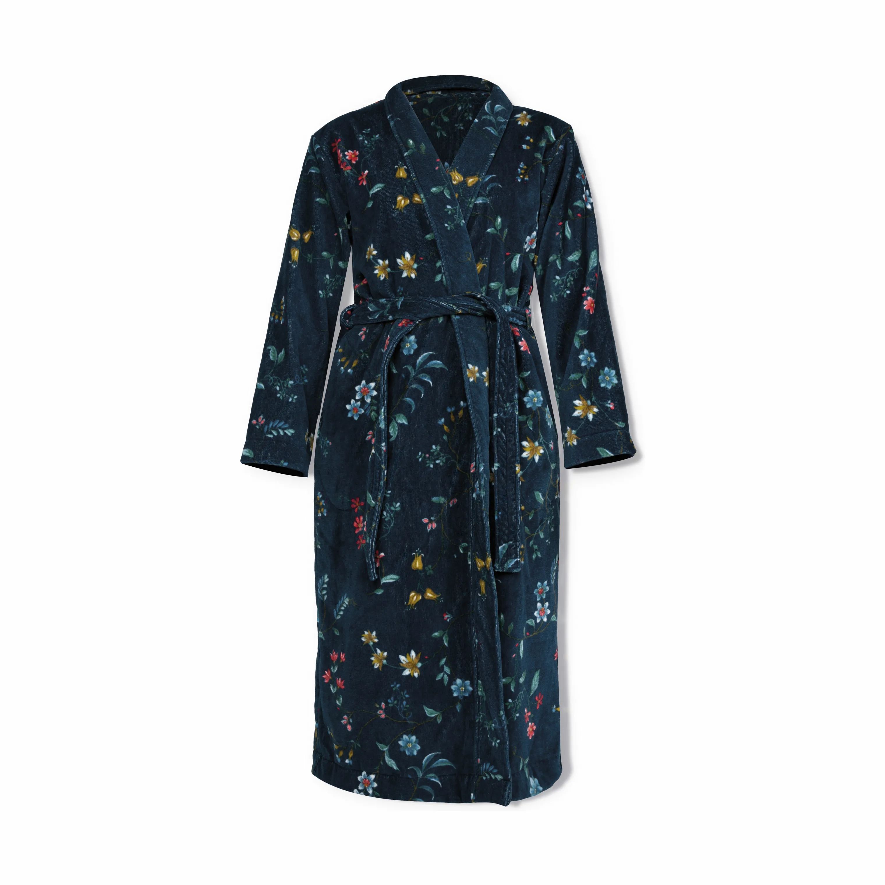 PIP Studio Morgenkåber Les Fleurs Badekåbe i Dark blue , Str. S, 1