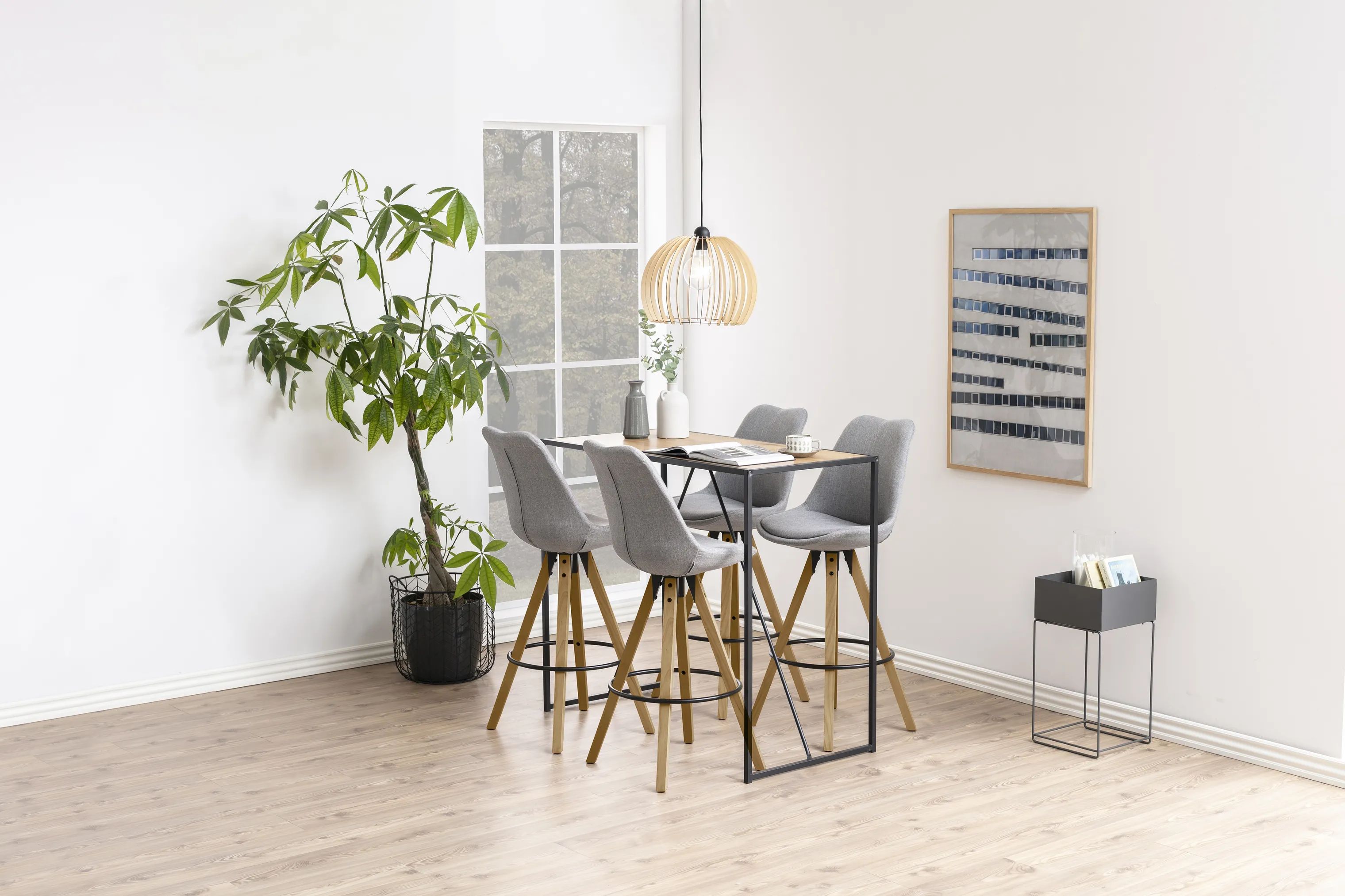 CASA Living Barborde Seaford Barbord i vild eg/mat sort, 3