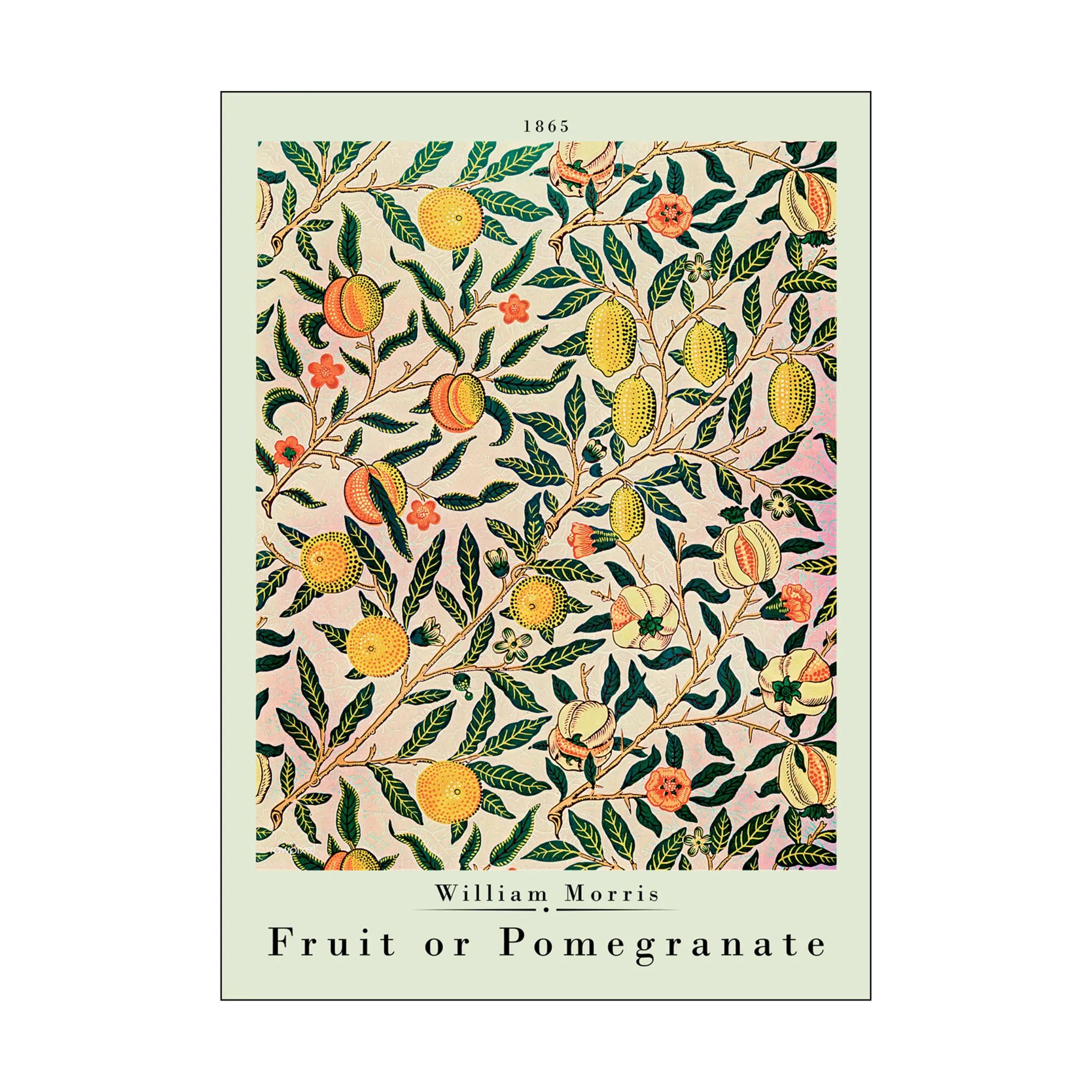 Poster&Frame Plakater Plakat - Pomegranate i Multifarvet, B30 x L40 cm, 1