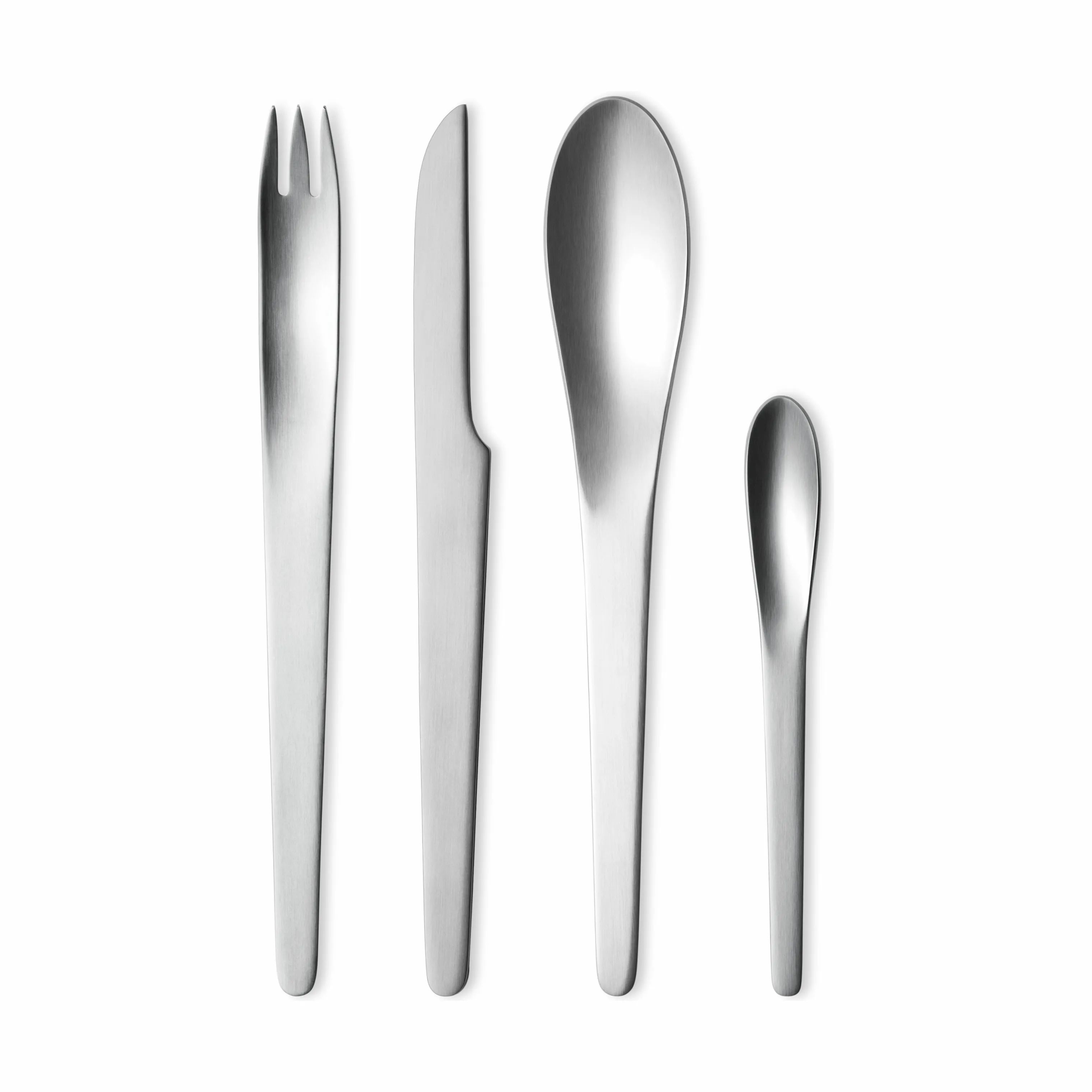 Georg Jensen Bestiksæt Arne Jacobsen AJ Bestikæske - 16 dele i Mat/Stål, 16 stk., 1