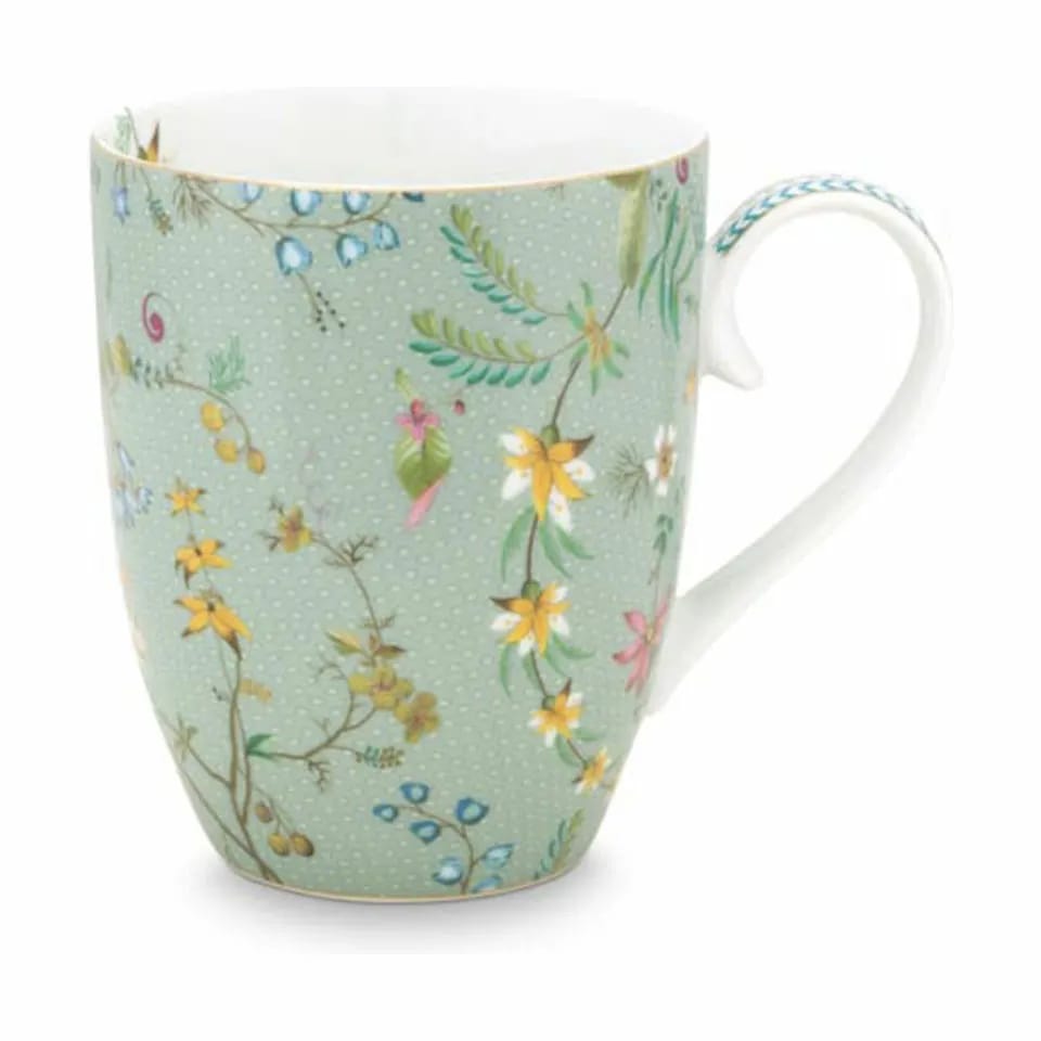 PIP Studio Krus og kopper med hank JOLIE FLOWERS Jolie Krus i Light Blue, 1