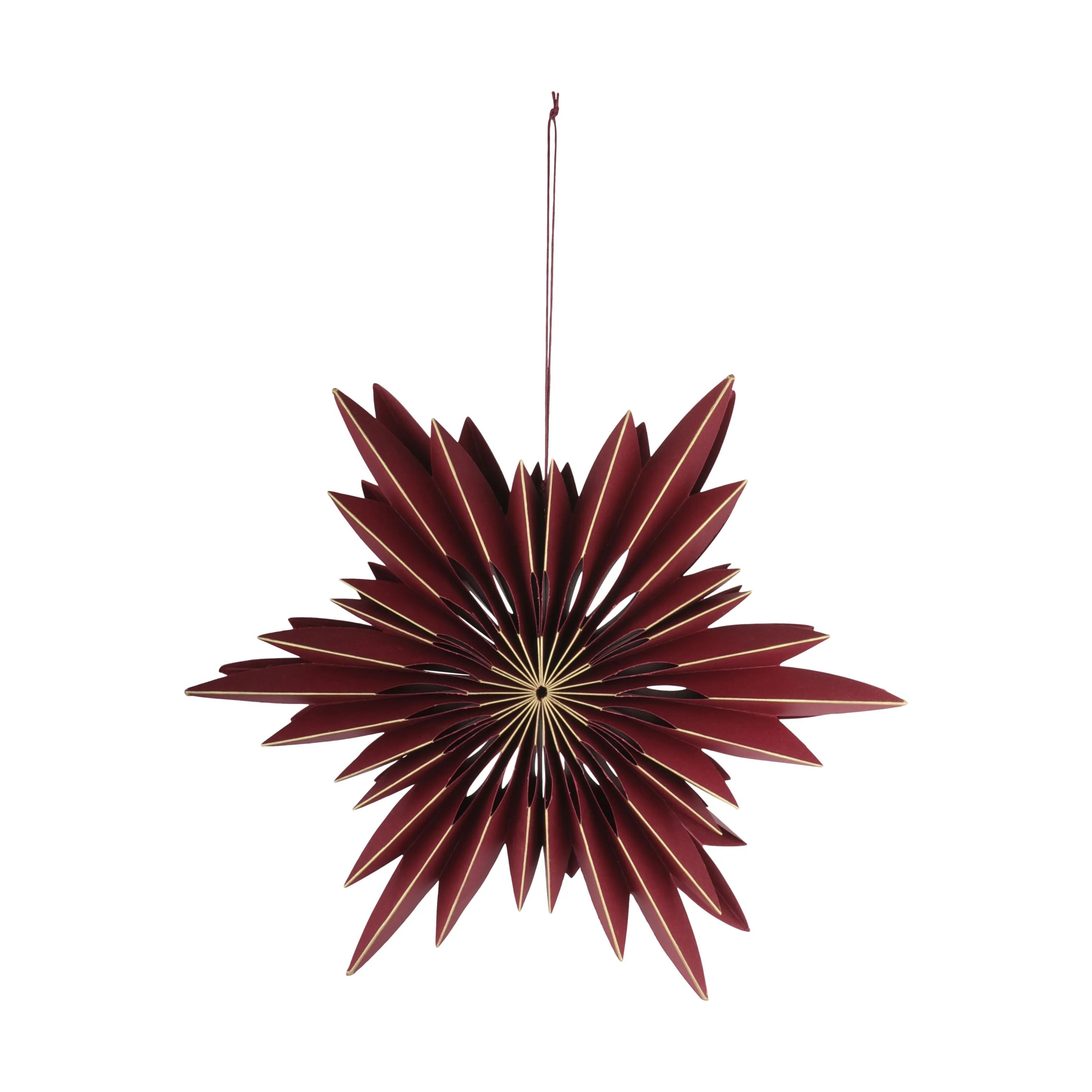 Casa Christmas Øvrigt julepynt Stjerne i Bordeaux/guld, 30 cm, 1