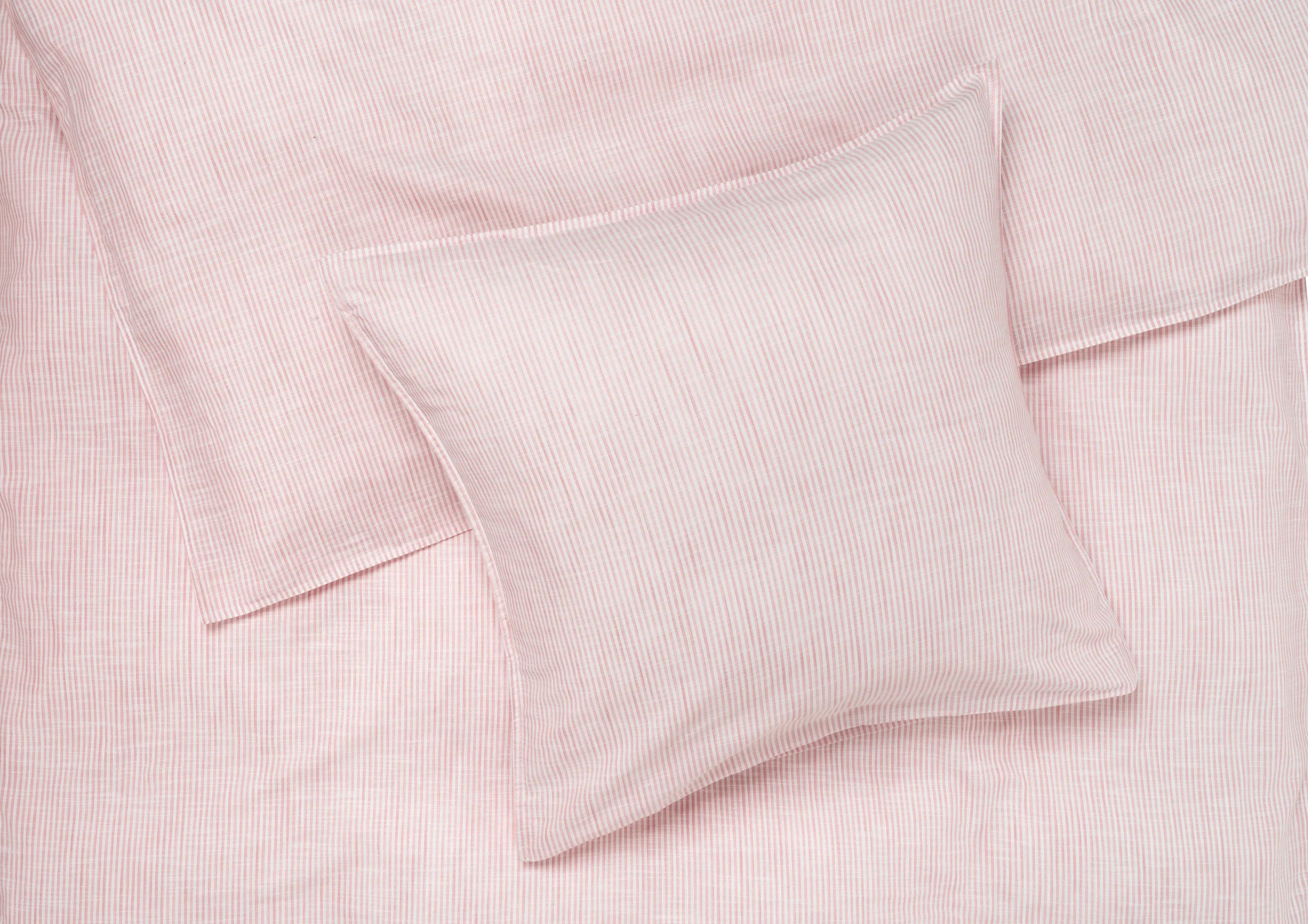 Juna Sengetøj Monochrome Sengetøj i Rosa/hvid, B140 x L220 cm, 2