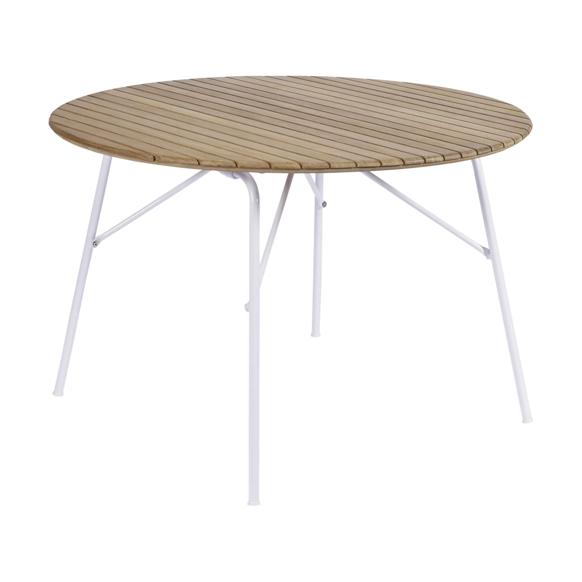 Mandalay Havespiseborde Magnolia Havebord i Hvid/Teak, H72 x Ø110 cm, 1