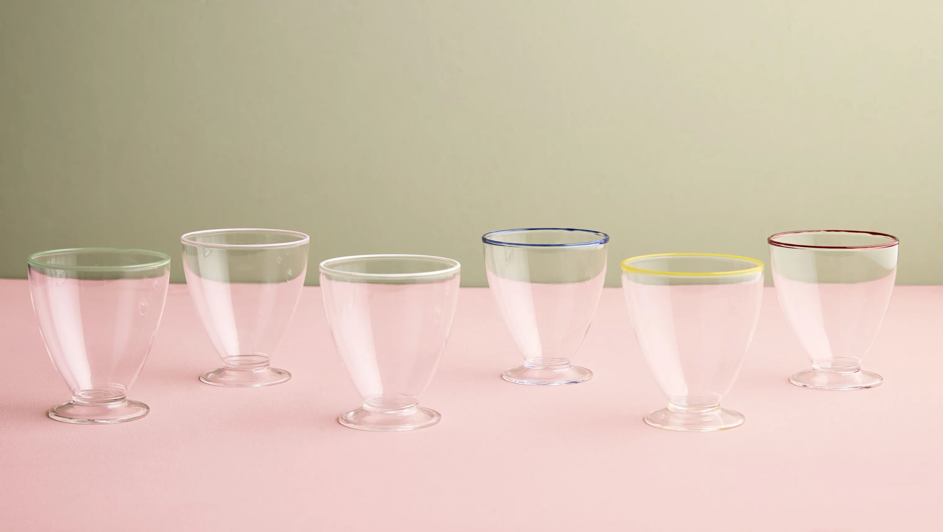Life In Colour Kagetallerkener Art Dessertglas i Lemon, 2
