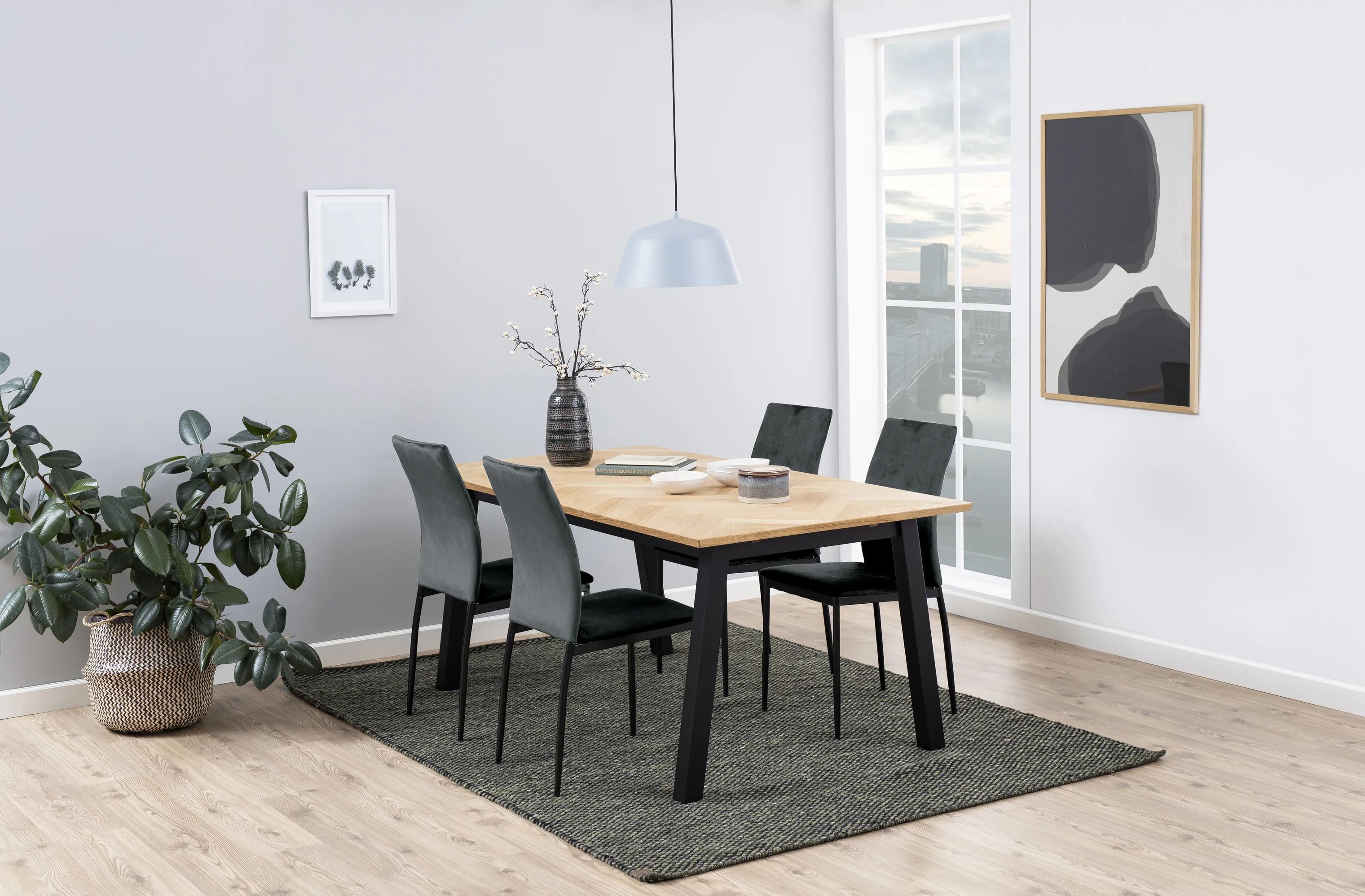 CASA Living Spisebordsstole Demina Spisebordsstol - 4 stk. i Mørkegrå, 2