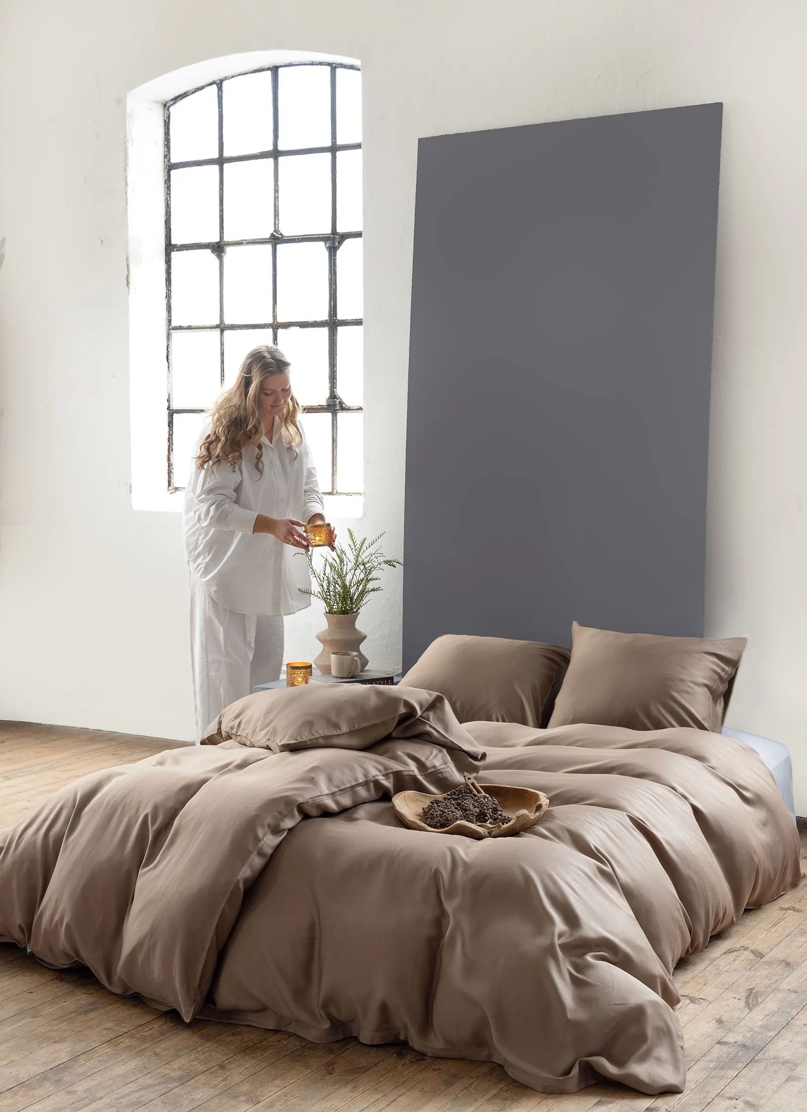 Turiform Sengetøj Enjoy Sengetøj i Brun, B140 x L200 cm, 2