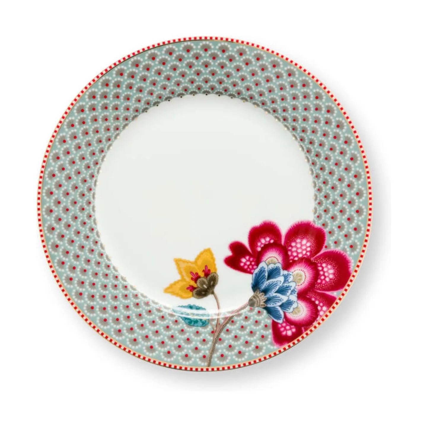 PIP Studio Frokosttallerkener Blooming Tales Frokosttallerken i Blå, 23 cm, 1