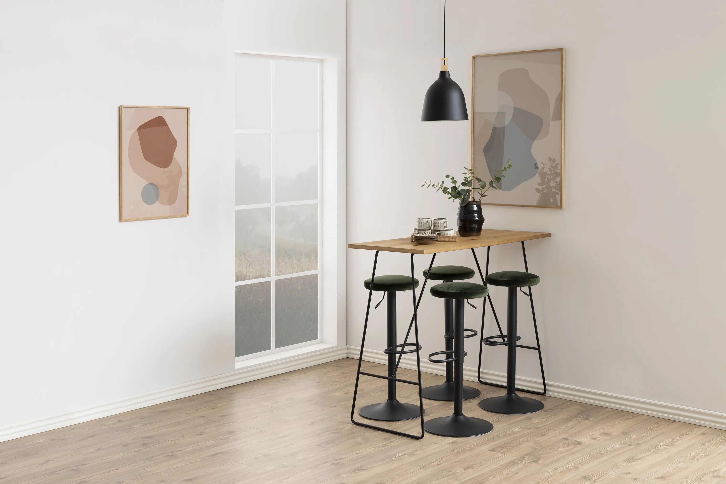 CASA Living Barstole Finch Barstol - 2 stk i Grøn, 2