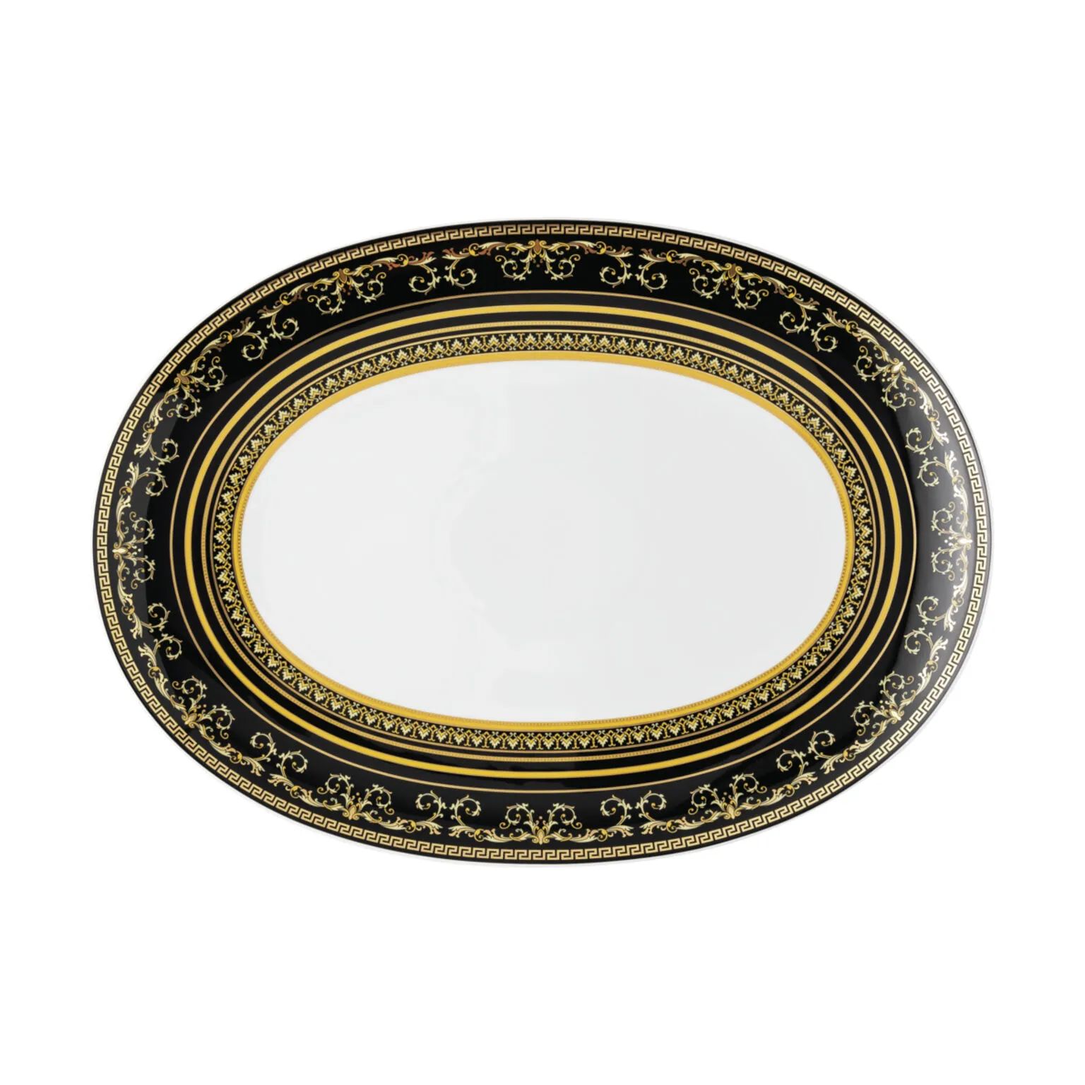 Versace Serveringsfade Virtus Fad i Sort, 1