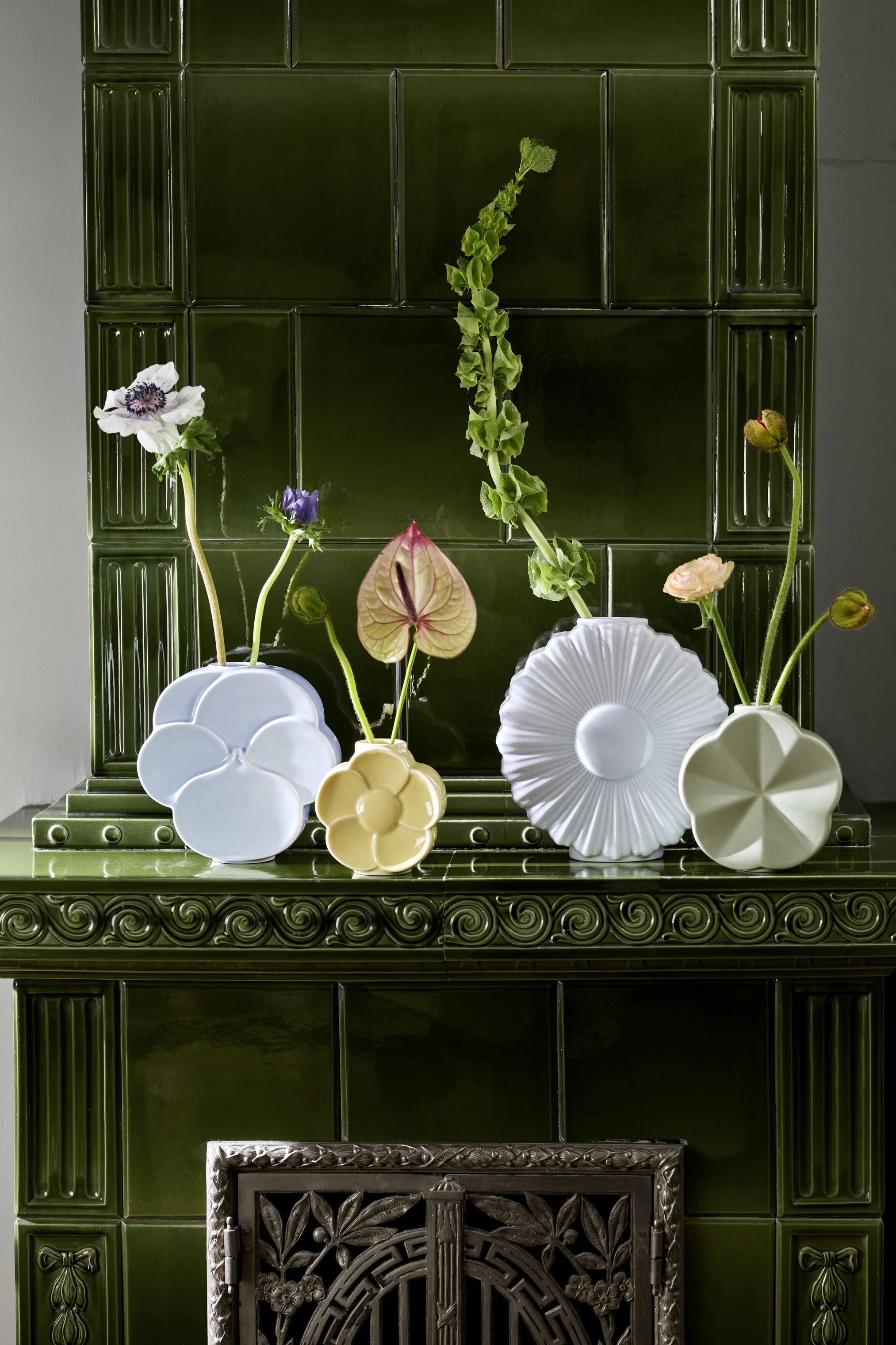 Lyngby Porcelæn Vaser Flower Vase - Marguerit i Hvid, 3