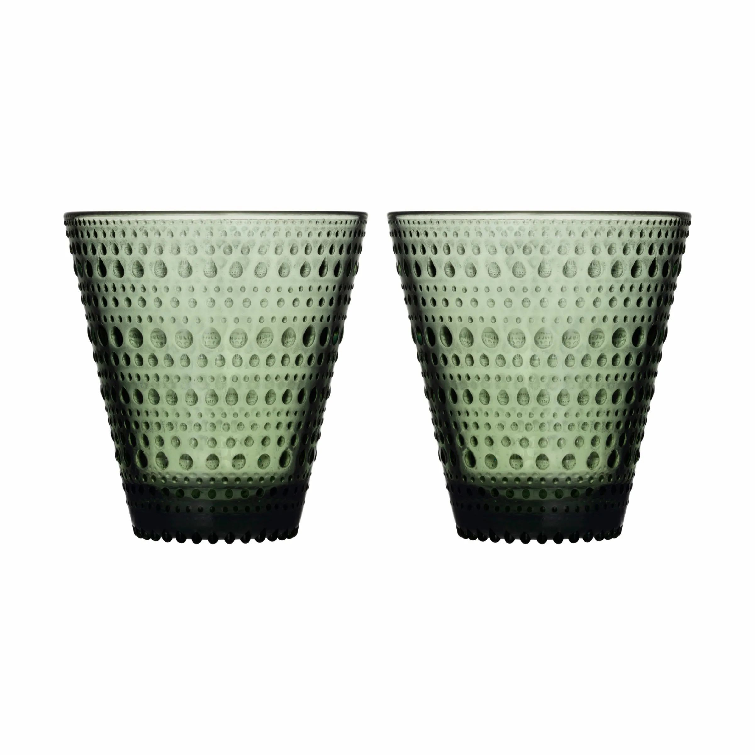 Iittala Vandglas Kastehelmi Vandglas - 2 stk. i Pine Green, 30 cl, 1