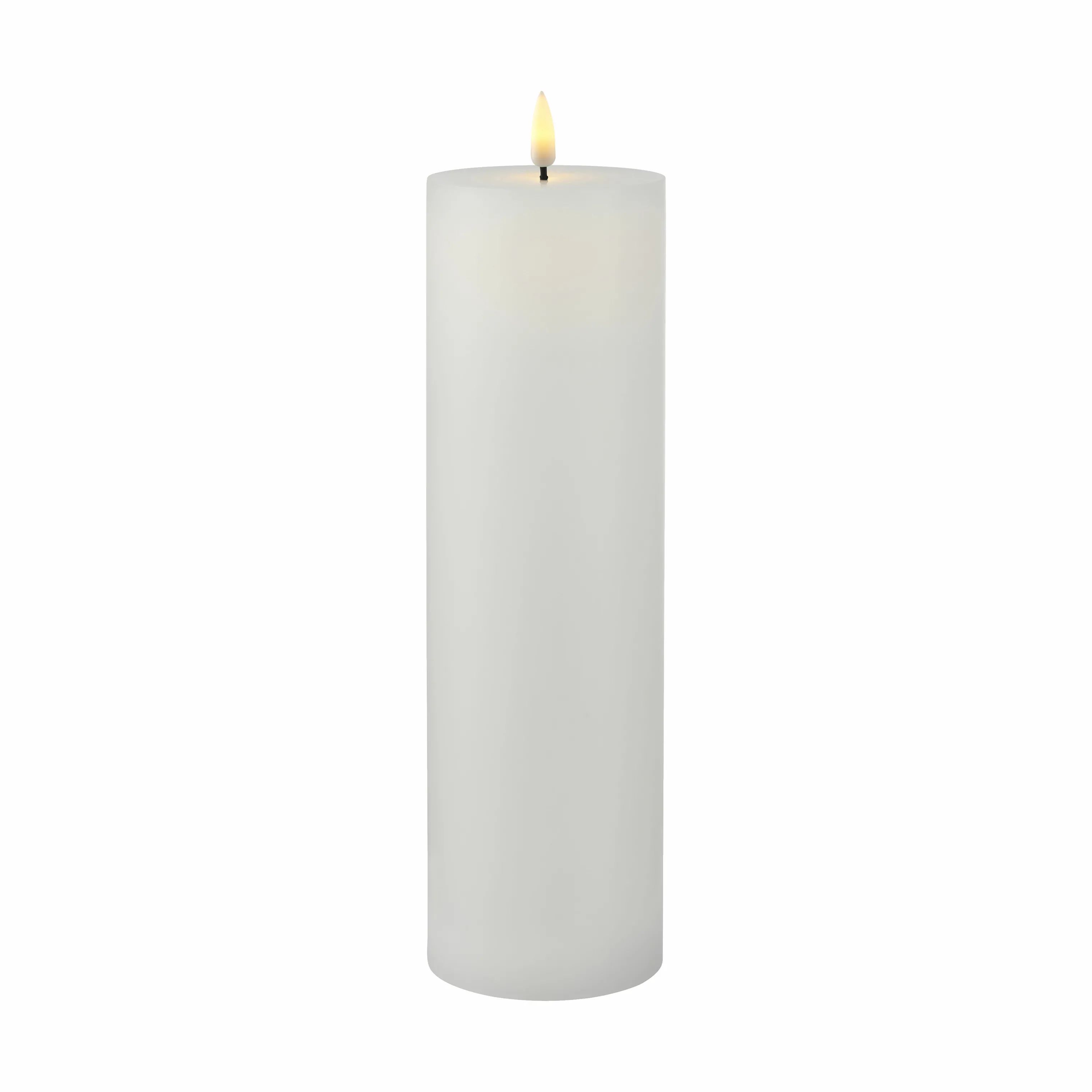 Sirius LED-lys Sille Genopladelig LED Bloklys i Hvid, H25 x Ø7,5 cm, 1