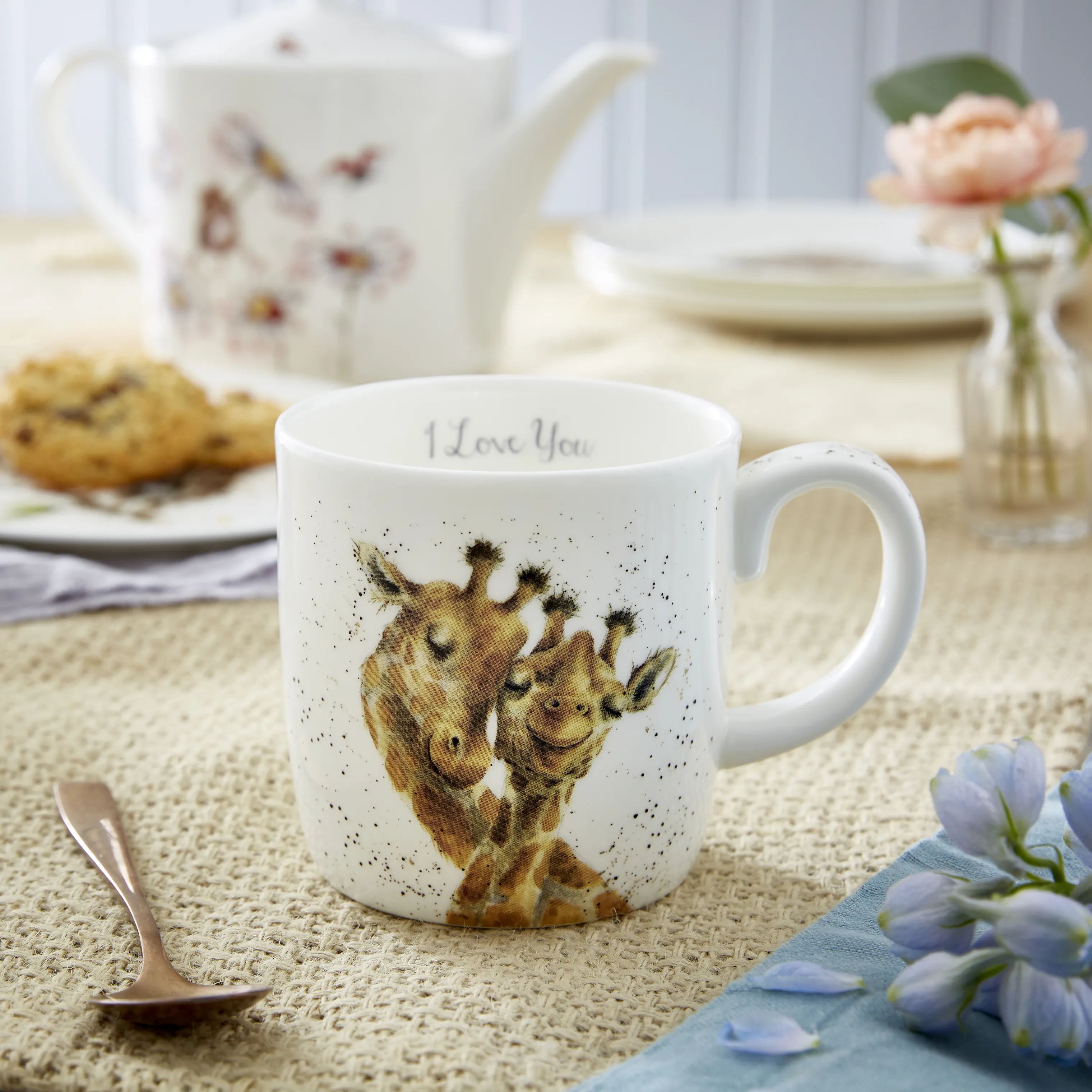 Royal Worcester Krus og kopper med hank Wrendale Krus - I love you i Giraf, 3