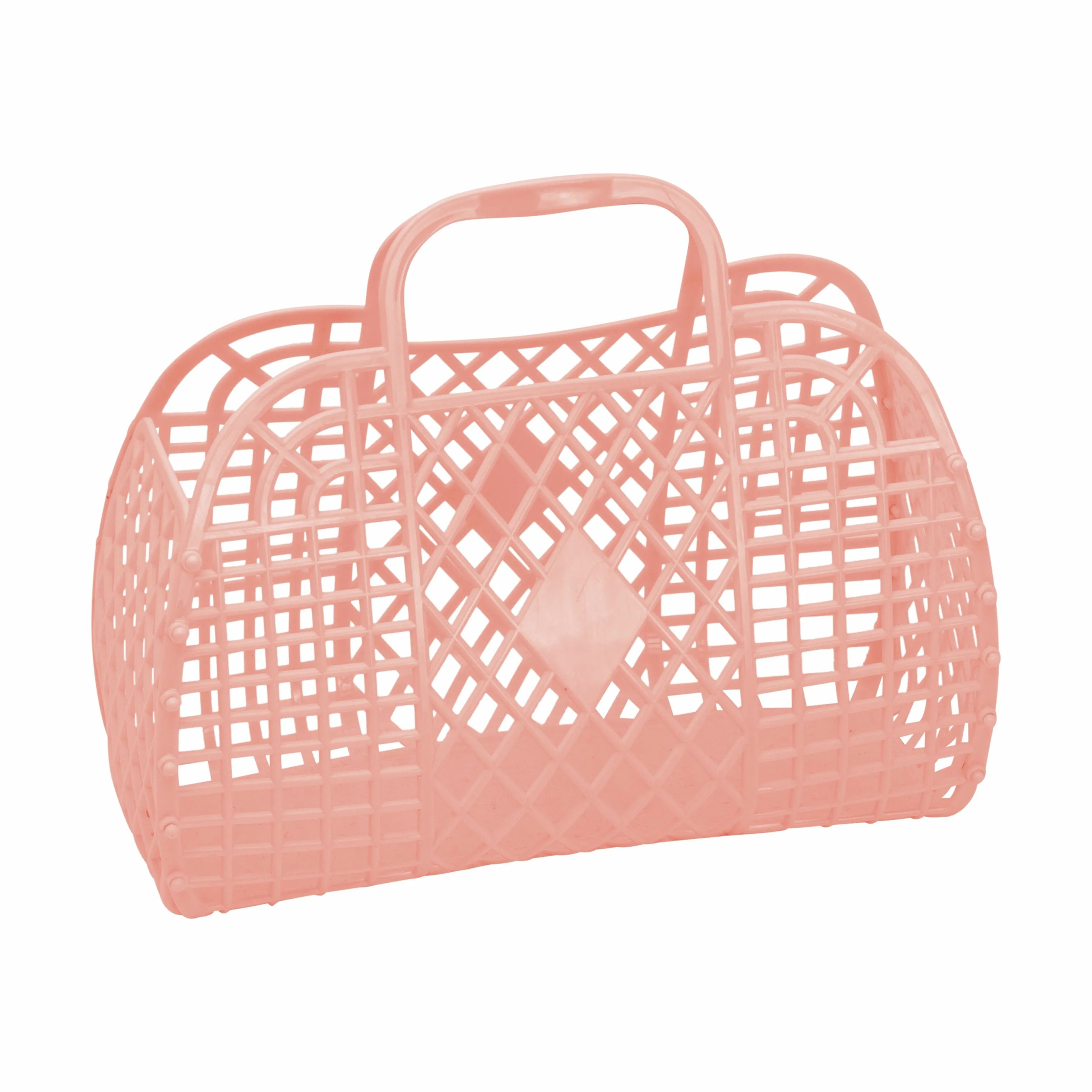 Sun Jellies Øvrigt interiør Retro Basket Small Retro Taske - Lille i Peach B 11 x L 31 cm x H 25,5 cm, 1
