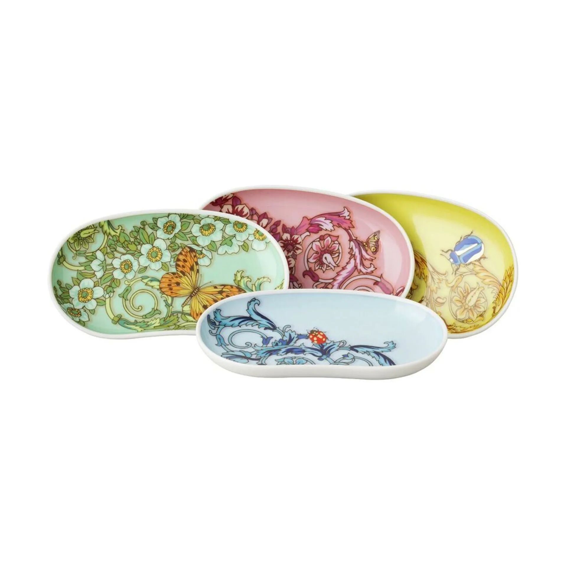 Versace Skåle Le Jardin Skålesæt - 4 stk. i Pink/Yellow/Blue/Green, 1