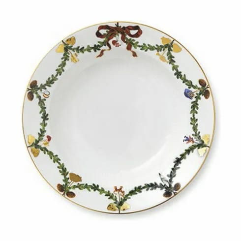 Royal Copenhagen Dybe tallerkener Stjerne Riflet Jul Dyb tallerken i Grøn/hvid/rød, 24,5 cm, 1