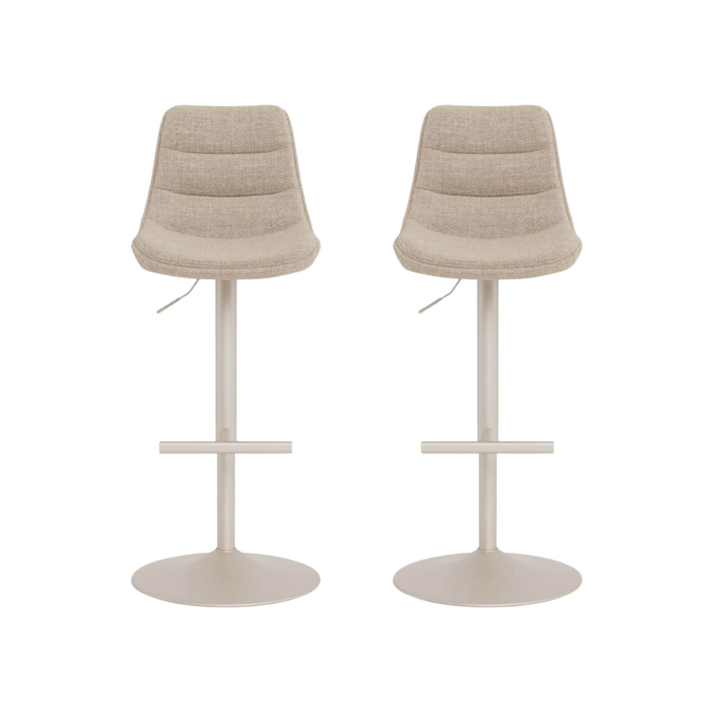 CASA Living Barstole Adisa Barstol - 2 stk. i Beige/beige stel, 1