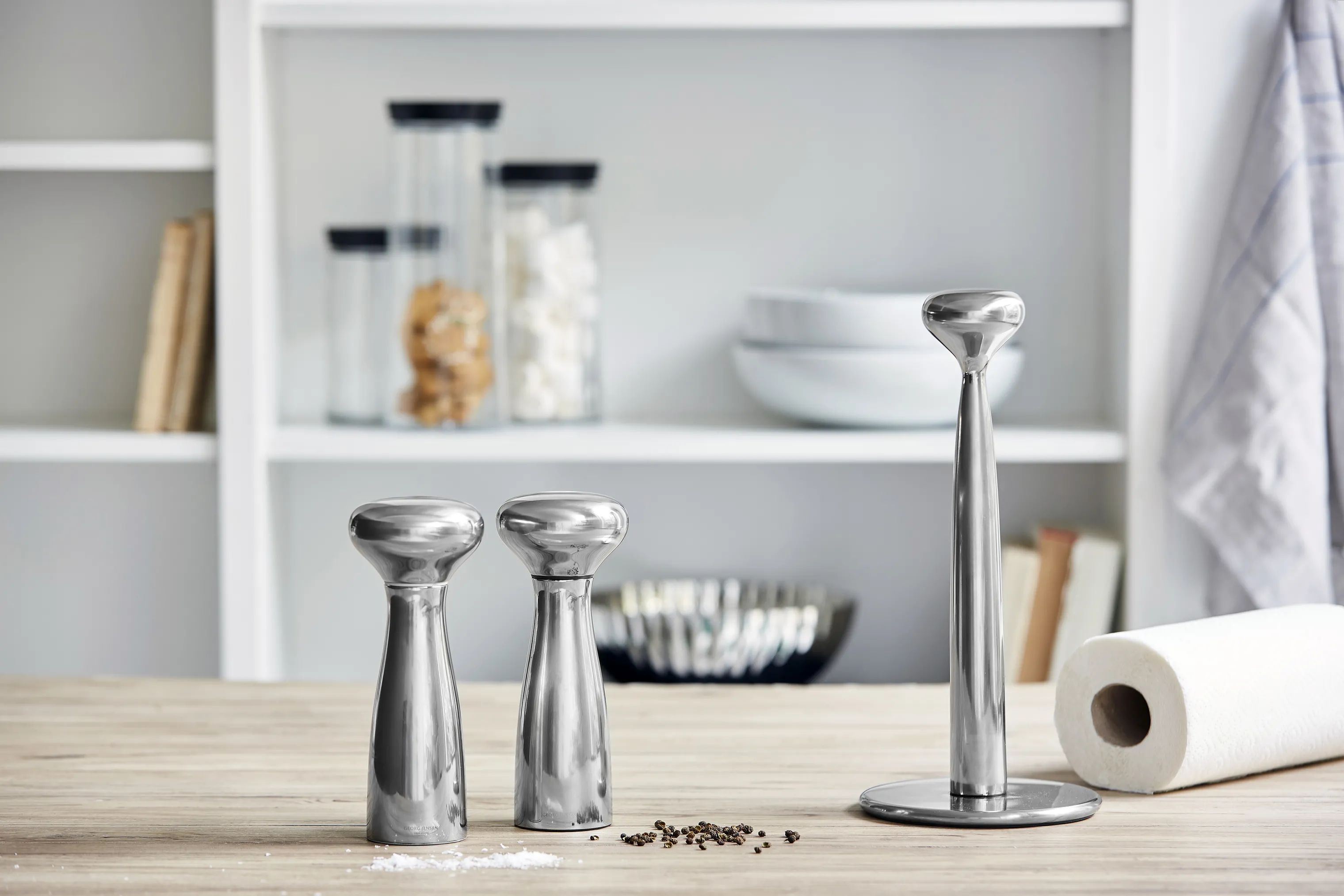 Georg Jensen Kværnsæt Alfredo Salt og pebersæt - 2 dele i Mat/Stål, 2