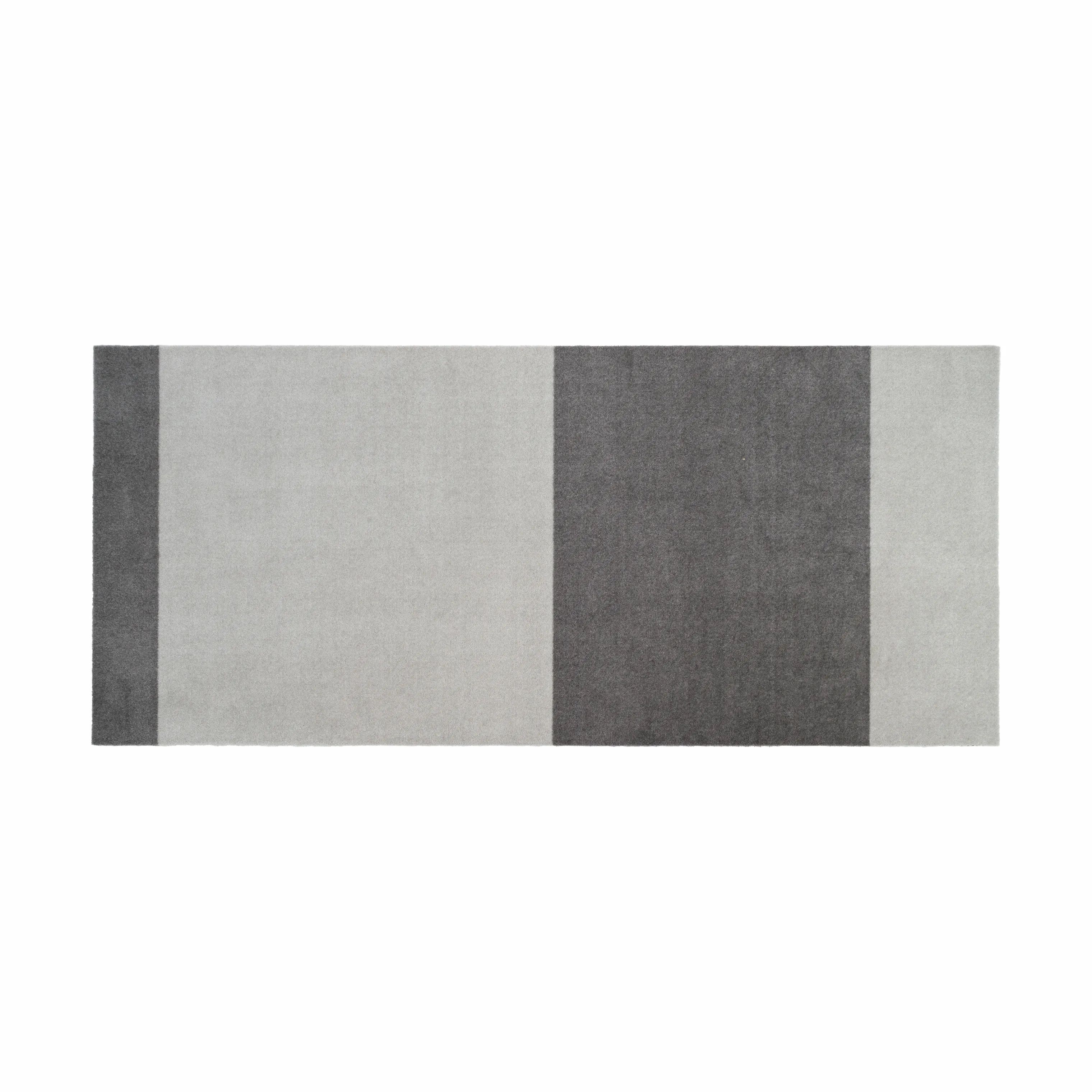 Tica Copenhagen Gulvtæpper Stripes Horisontal Gulvtæppe i Grå/lysegrå, B90 x L200 cm, 1