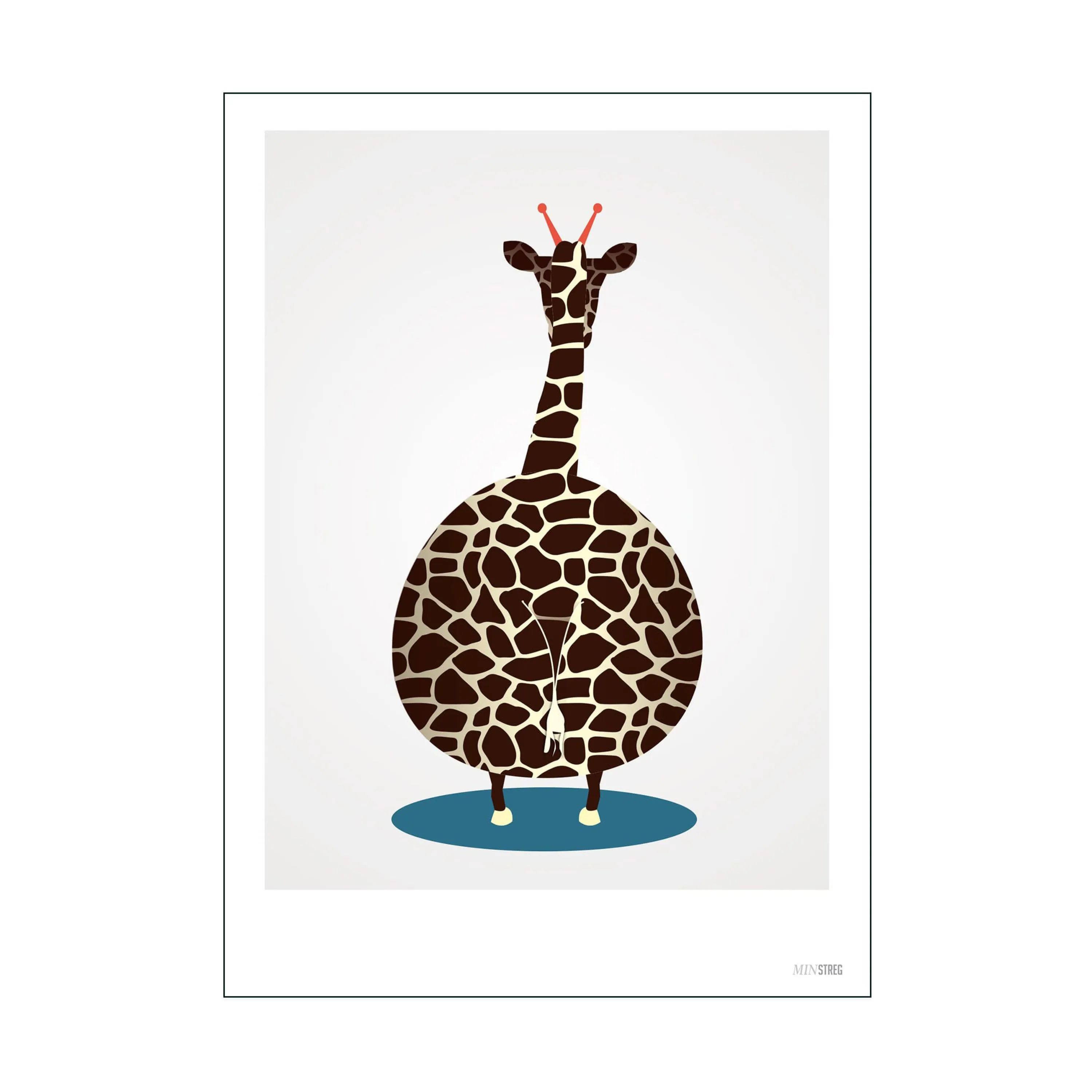 Poster&Frame Plakater Plakat - Giraf i B50 x L70 cm, 1