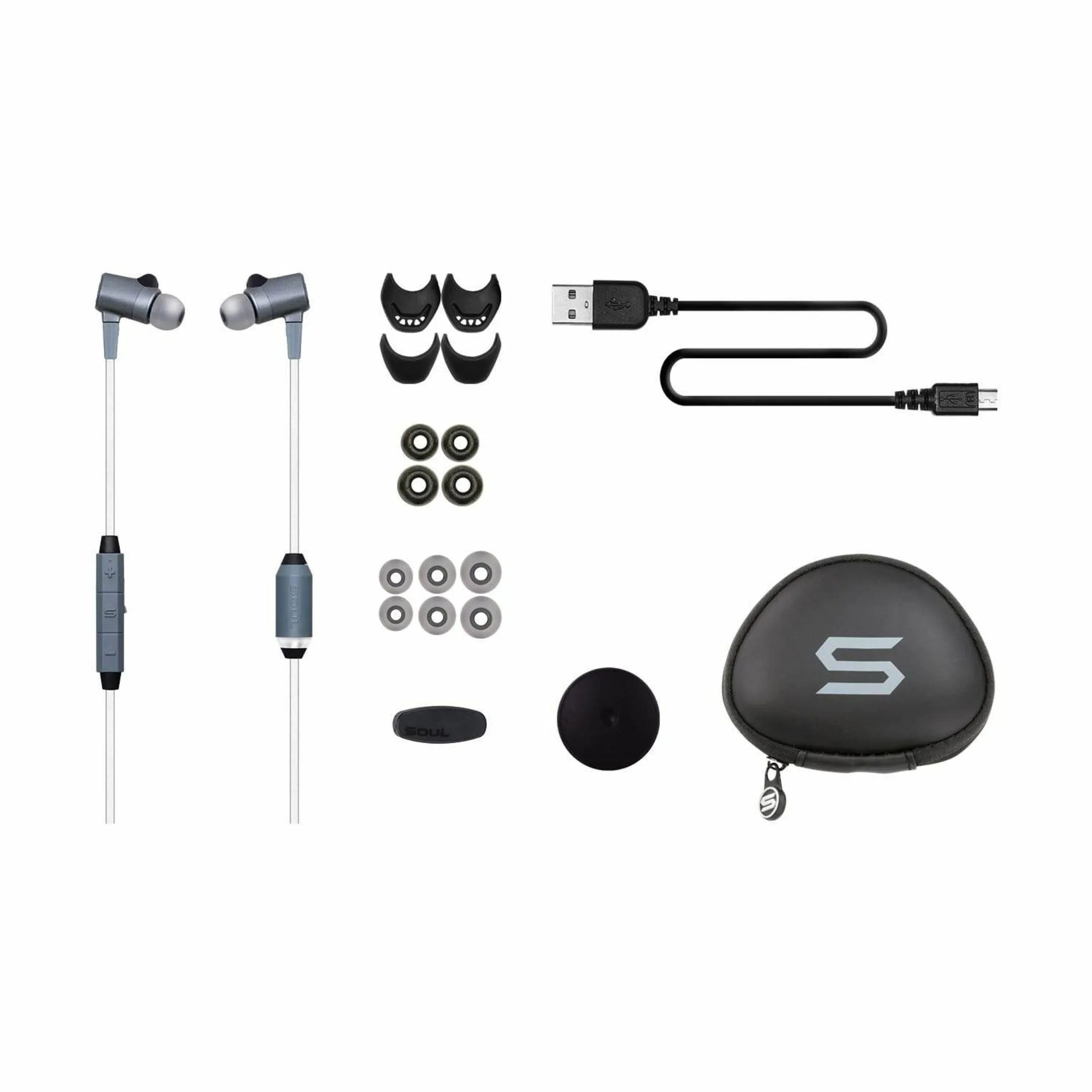 Soundliving Hovedtelefoner Pro Runner Headset i Stålgrå, 4