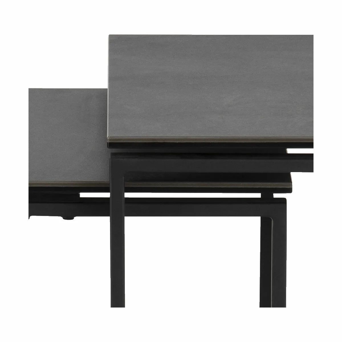 CASA Living Sofaborde Katrine Indskudsbord - 3 dele i Sort mat, 4