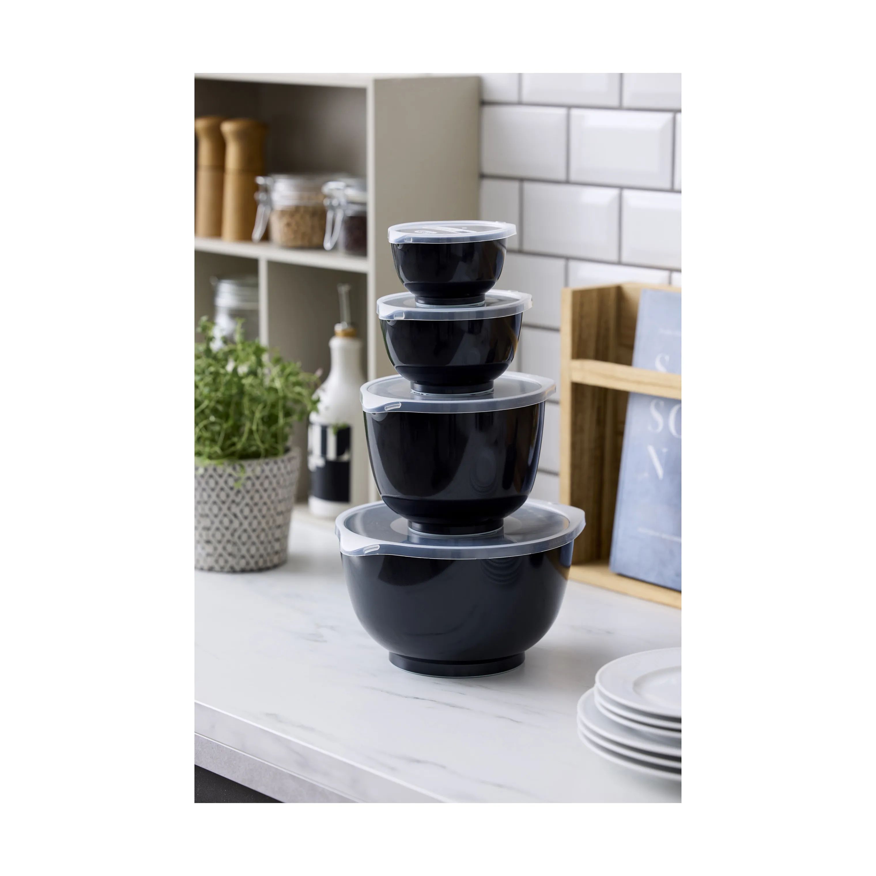 Rosti Røreskålsæt Margrethe Røreskålsæt - 8 dele i Carbon black, 2
