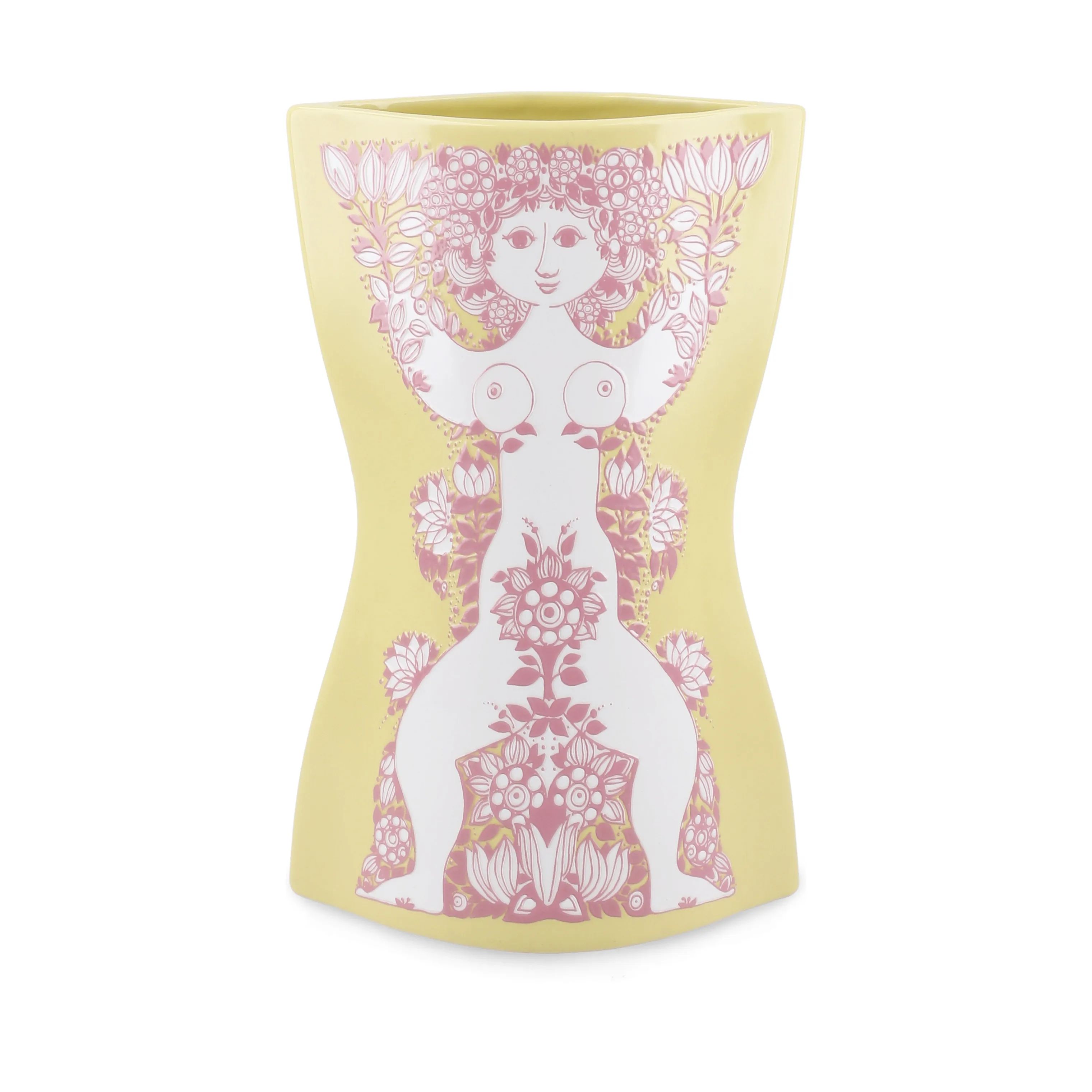 Bjørn Wiinblad Vaser Nina Vase i Gul/Pink, 1
