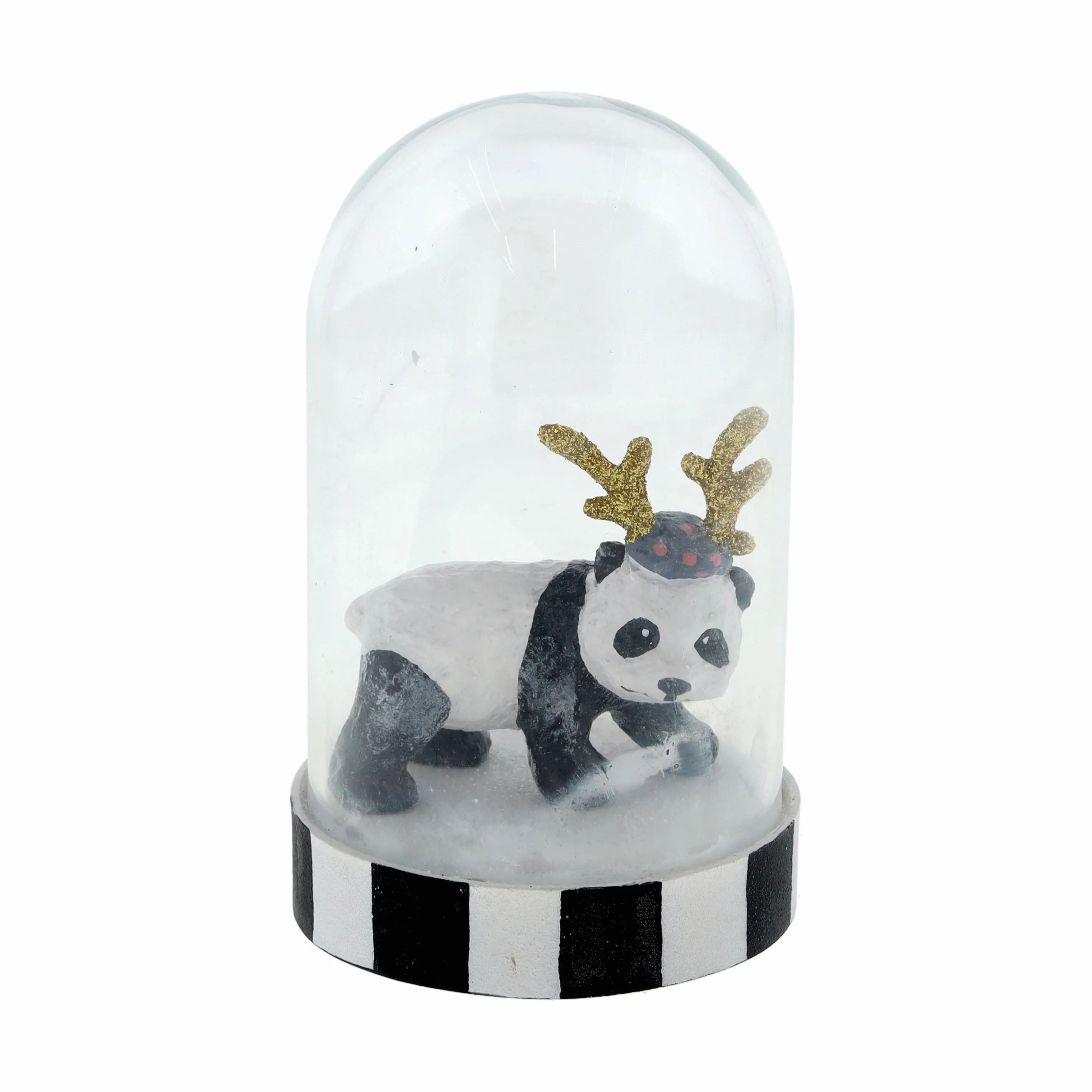 Medusa Copenhagen Julefigurer Glaskuppel i Sort/hvid, 12 cm, 1