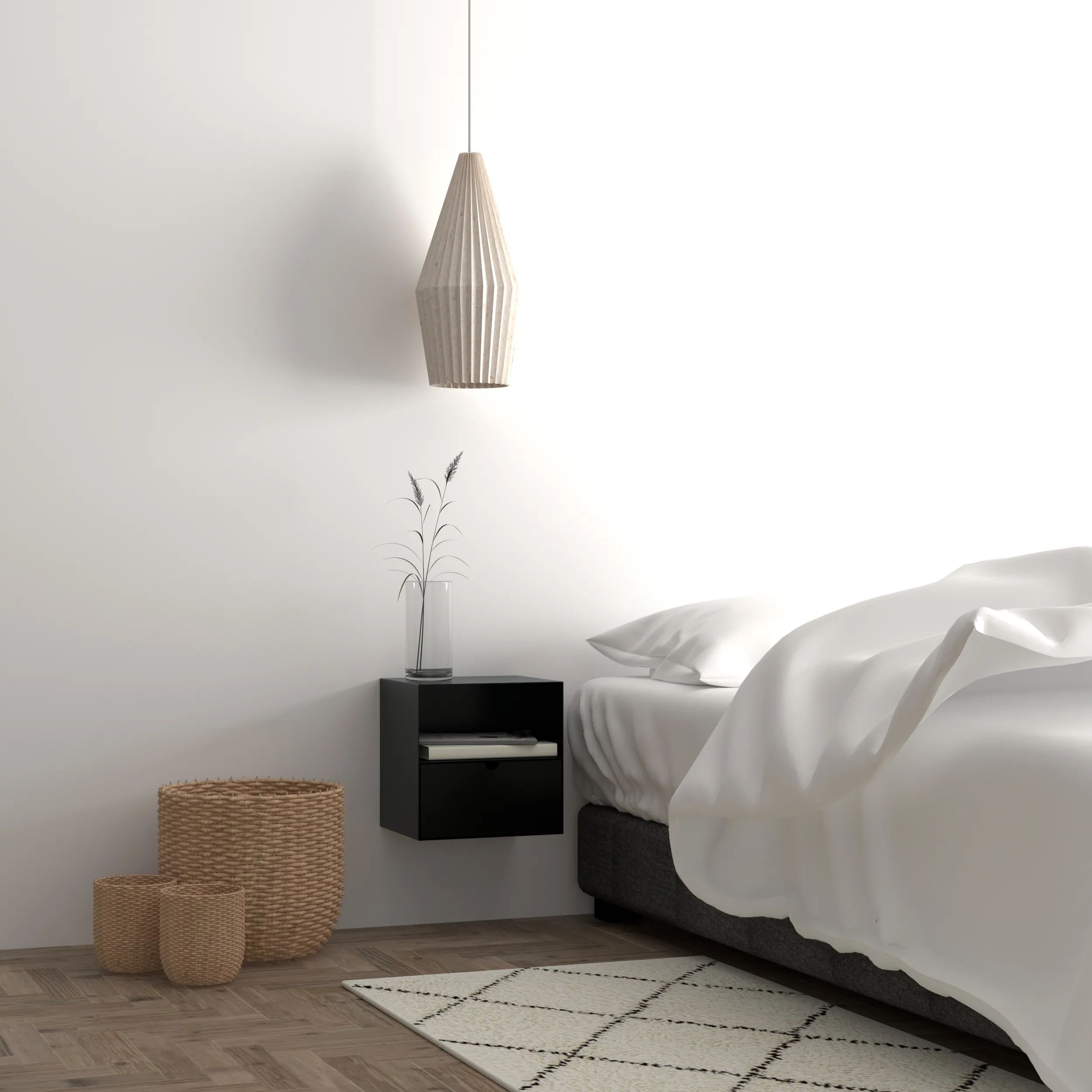 CASA Living Sengeborde Joliet Natbord i Sort, 2