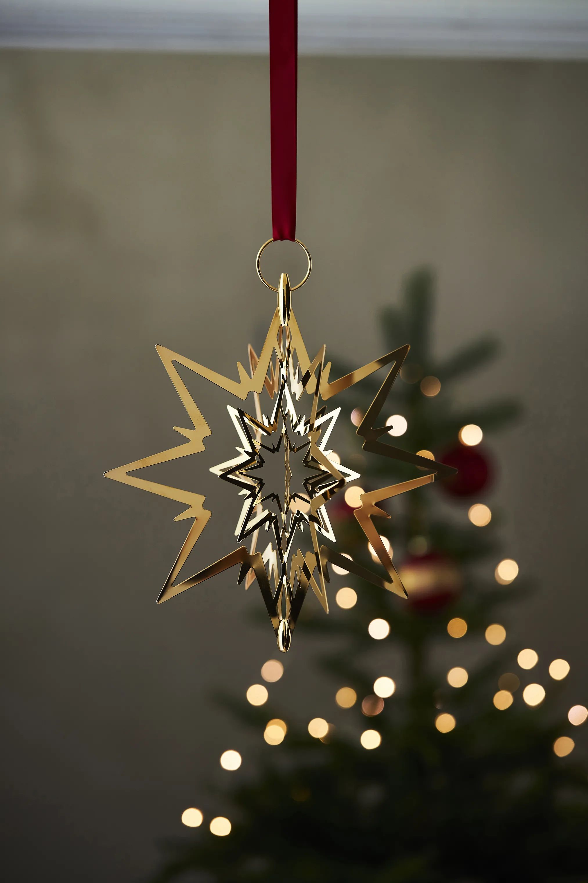 Georg Jensen Topstjerner Christmas Collectibles 1993 Topstjerne - Stor i Guldfarvet, Stor, 6