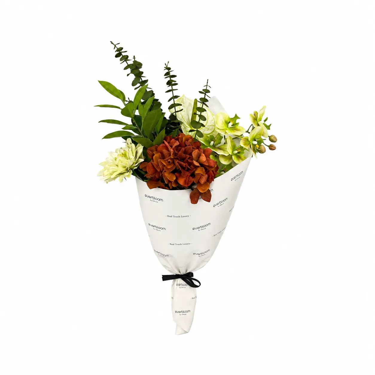 everbloom Kunstige blomster Kunstig Real Touch Blomsterbuket i Orange, 4
