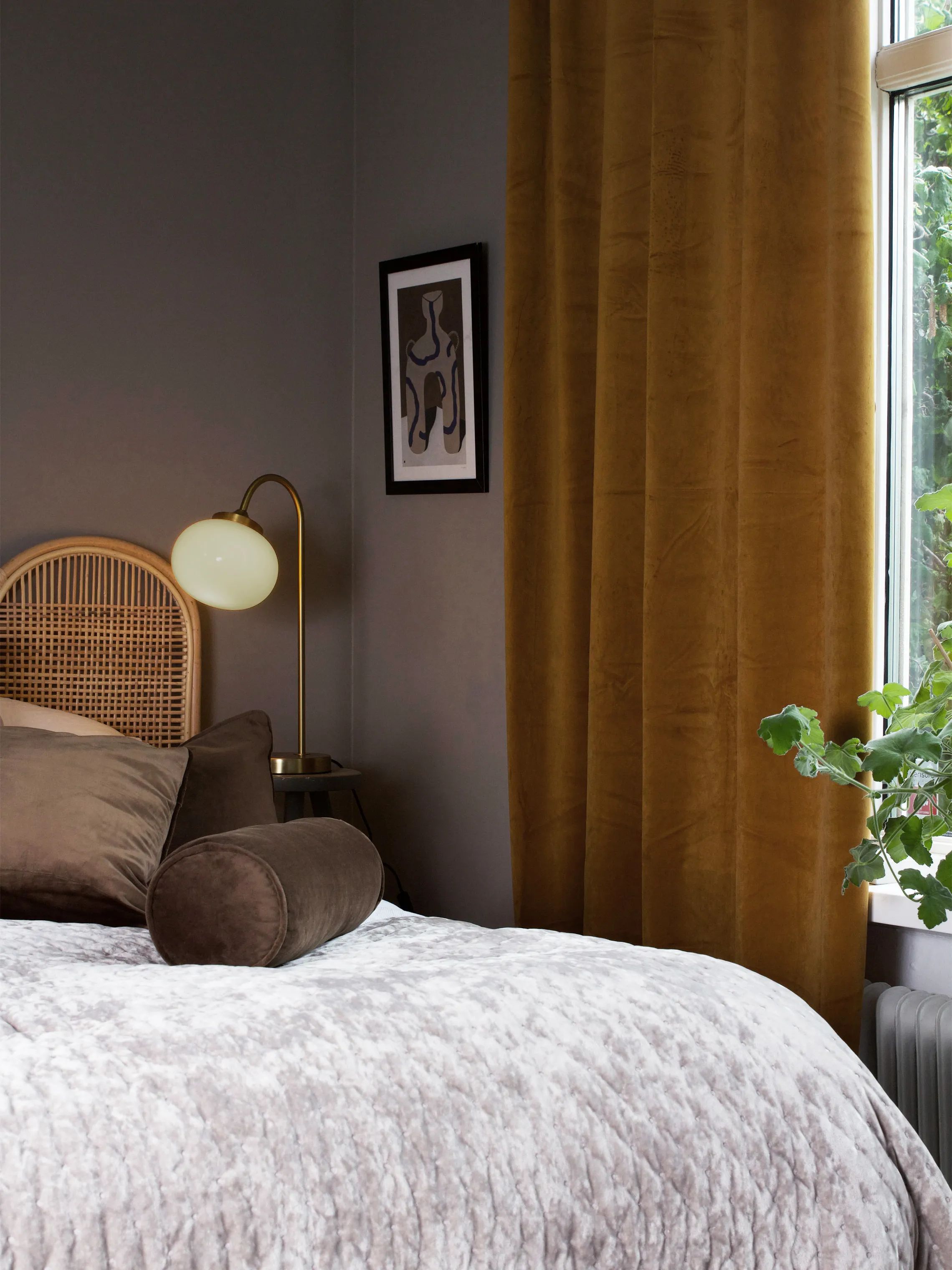 Svanefors Gardiner og gardinstænger Estelle Estrelle Gardin - 2 stk. i Ockra, H280 x B135 cm, 2