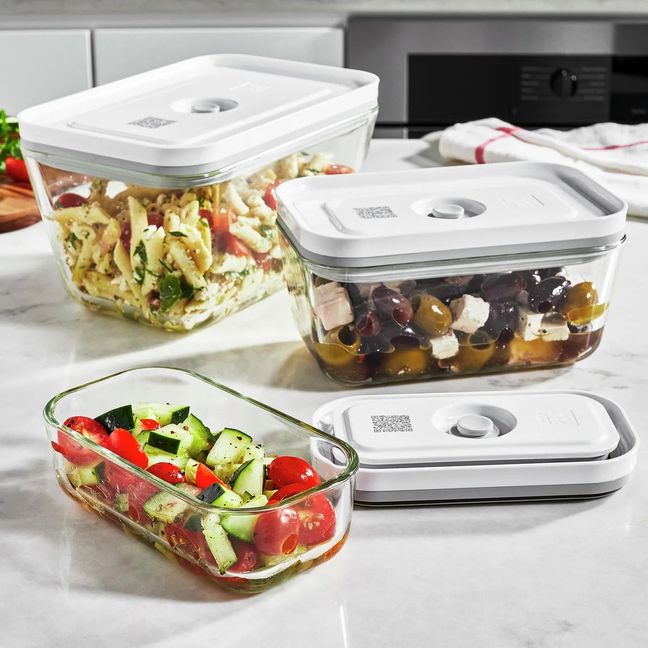 Zwilling Opbevaringsbokse Fresh & Save Vakuumboks i Grå/Klar, 0.35 L, 2