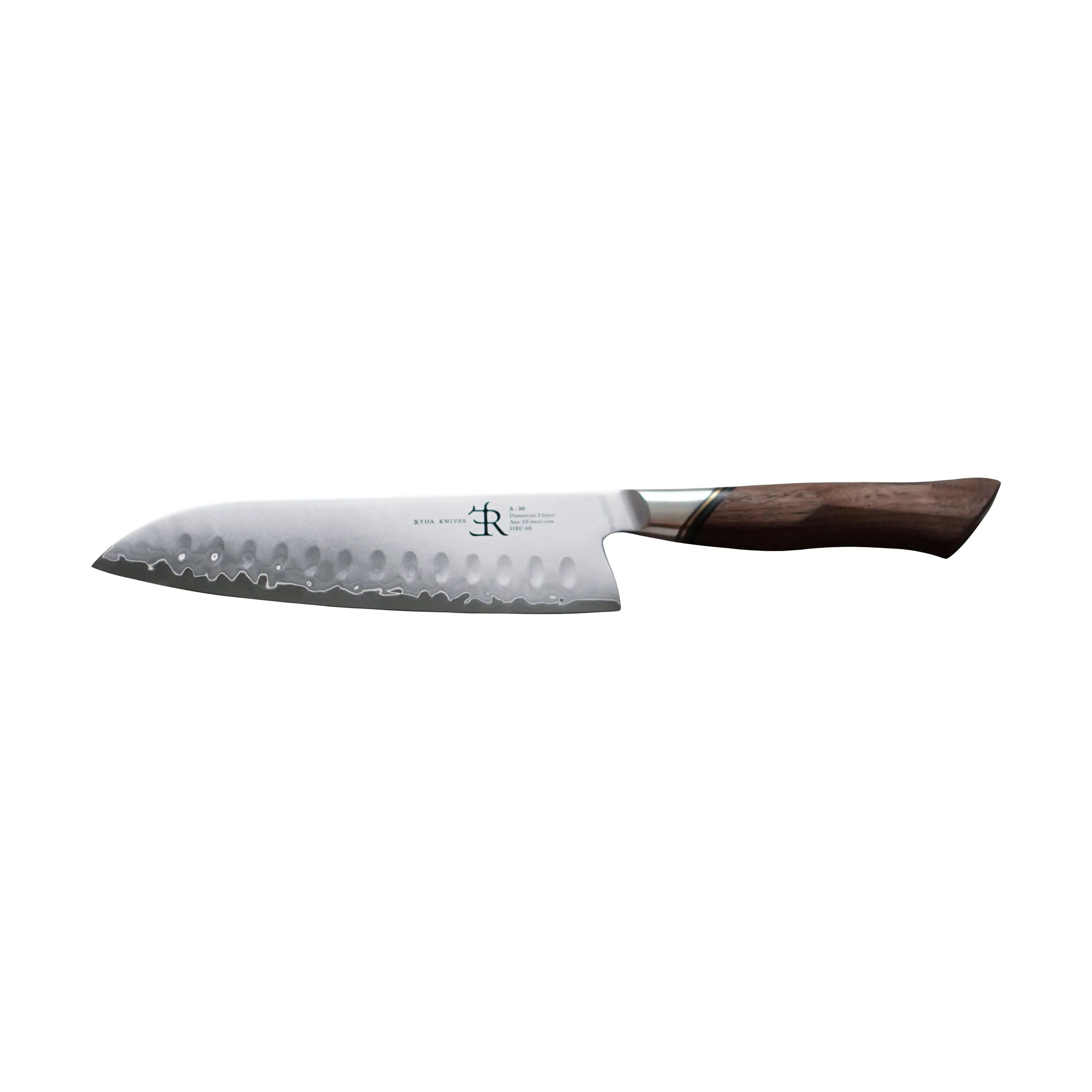 Ryda Knives Santokuknive A30 Santokukniv i rustfrit stål/brun, 1