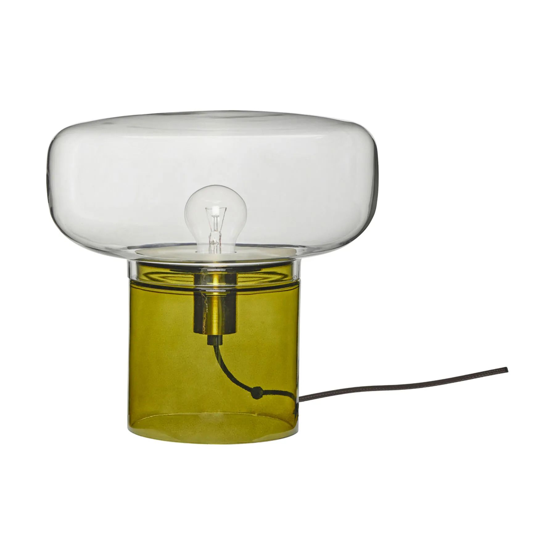 Hübsch Bordlamper Crave Bordlampe i Mørkegrøn/Klar, 1