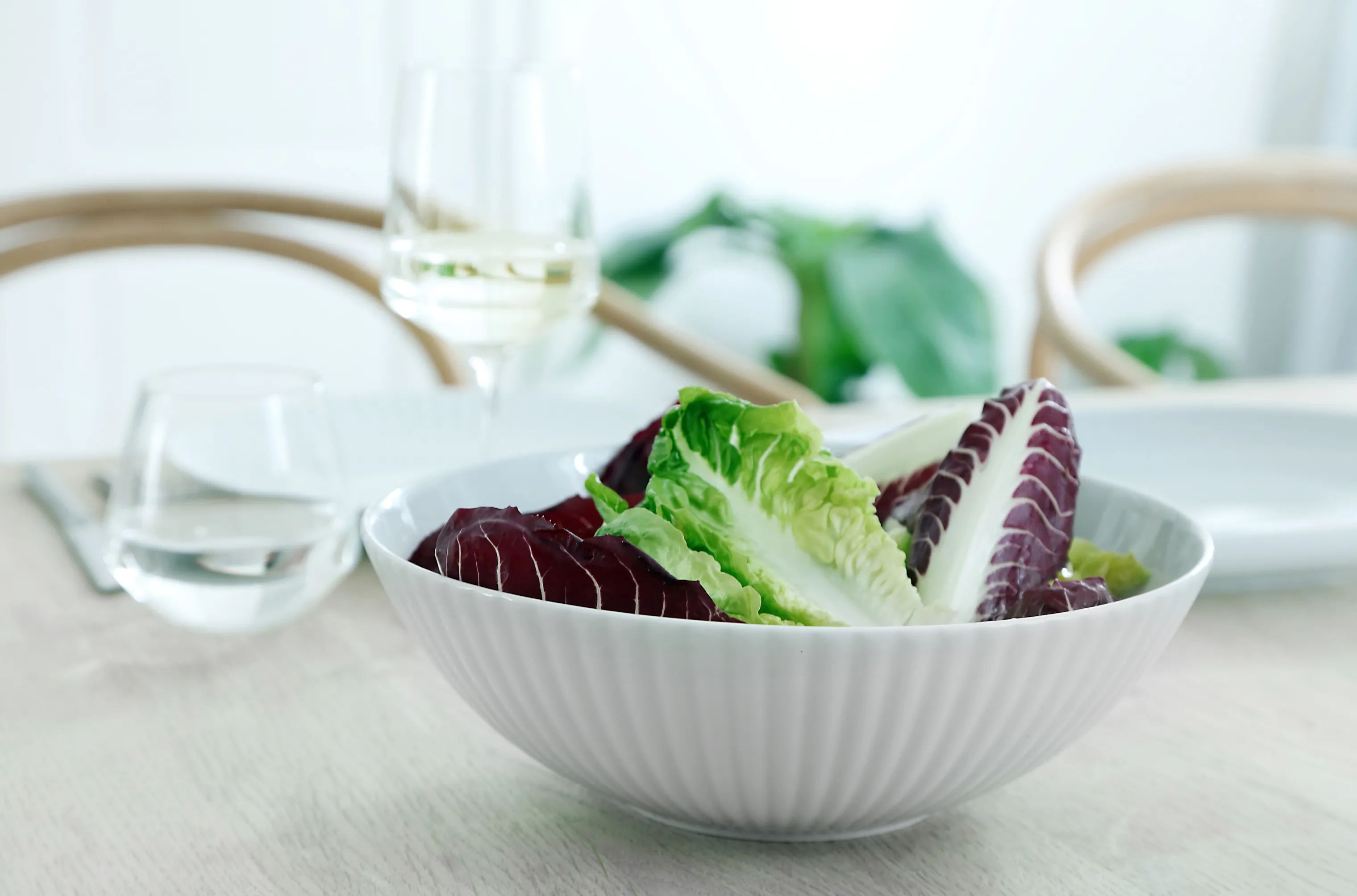 CASA Living Salatskåle Daisy Salatskål i Hvid, 26 cm, 2