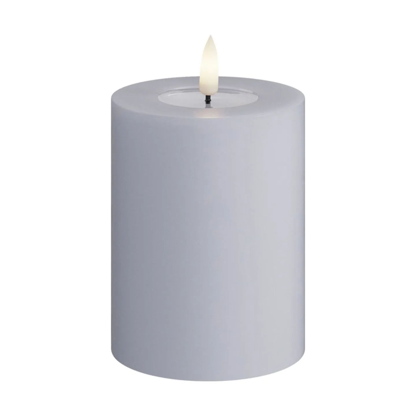 Deluxe Homeart LED-lys Real Flame LED Bloklys i Dust blue, 10 cm, 1