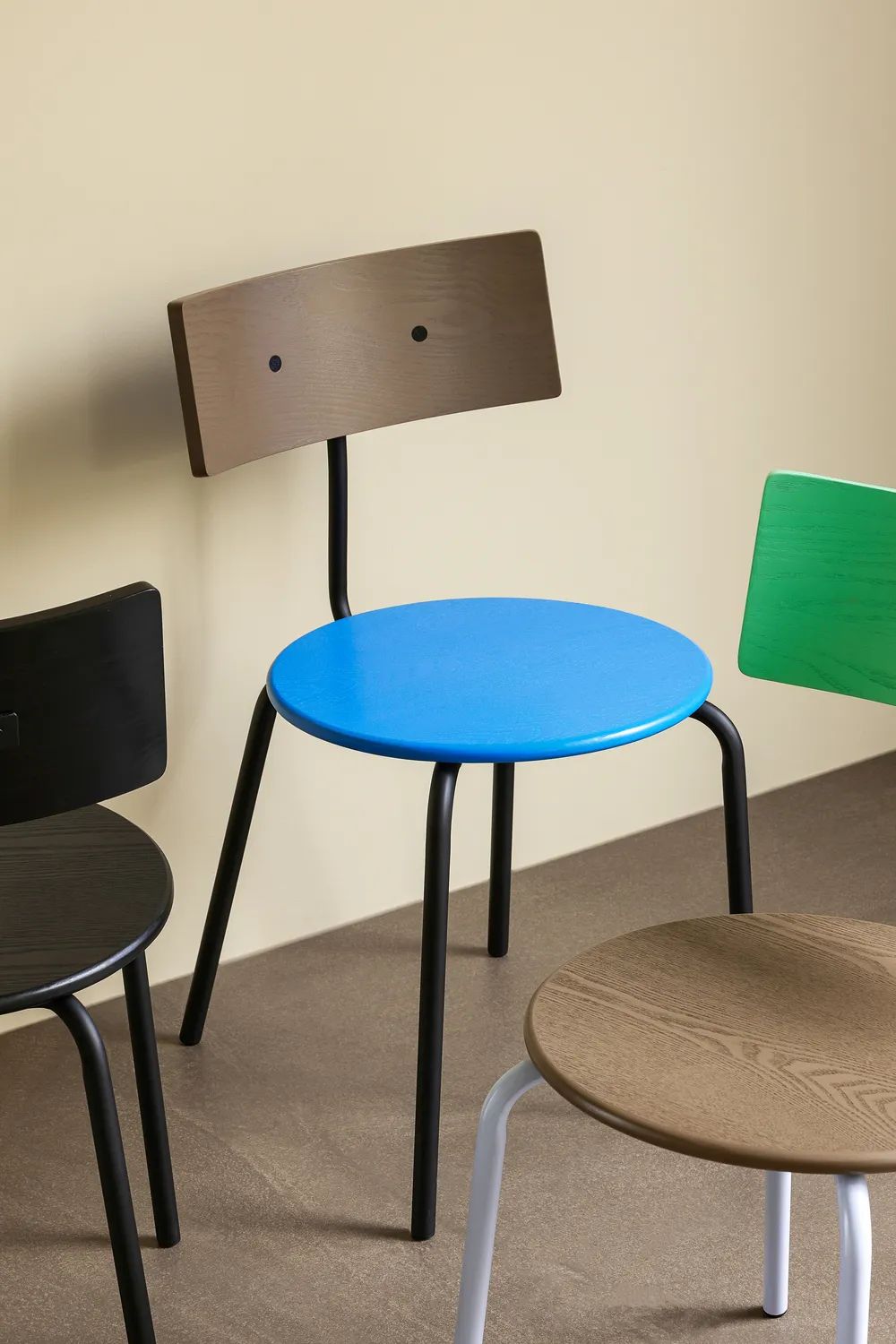 Hübsch Spisebordsstole Koi Spisebordsstol - 2 stk. i Sort/Blå/Brun, 2