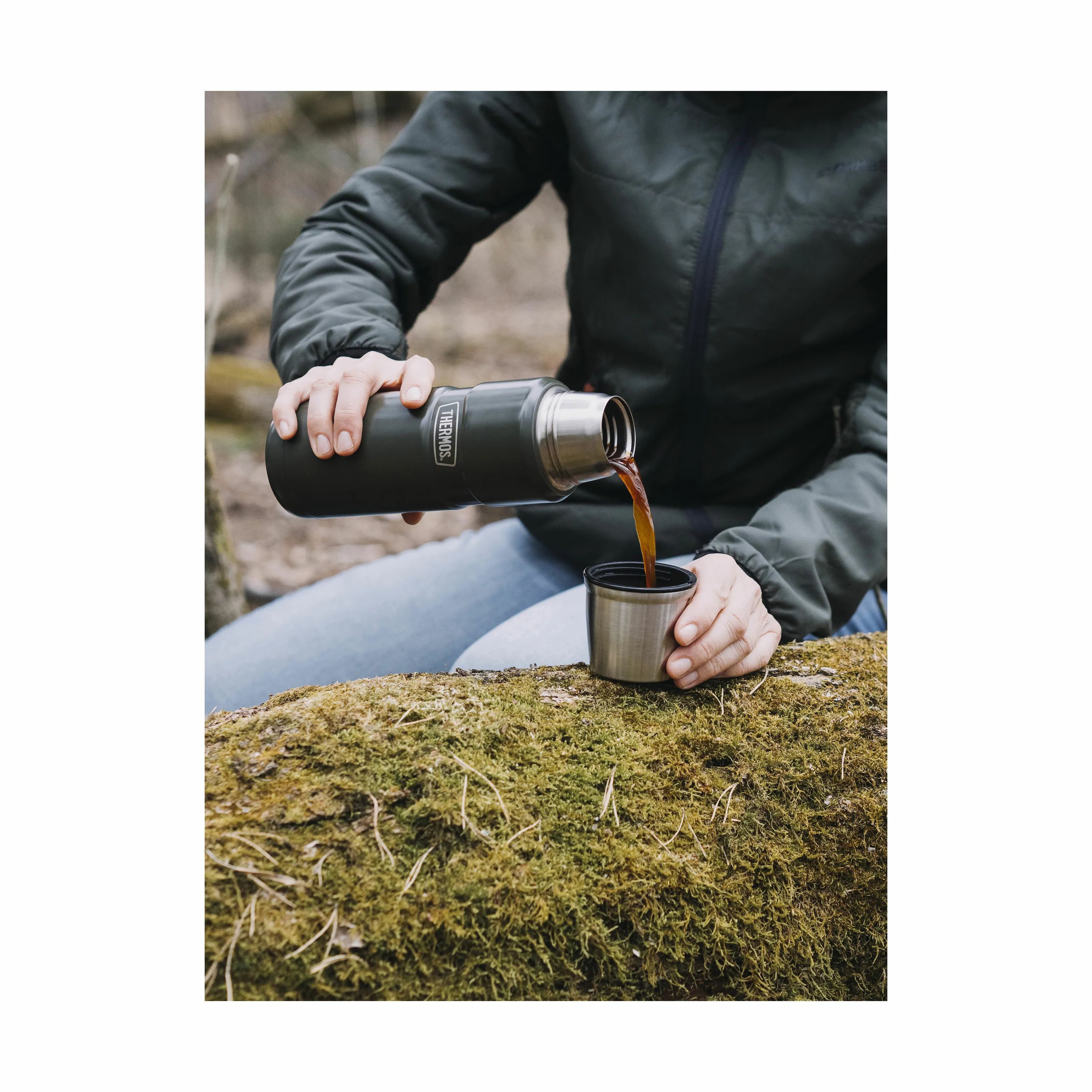 Thermos Termoflasker King Termoflaske i army, 470 ml, 4