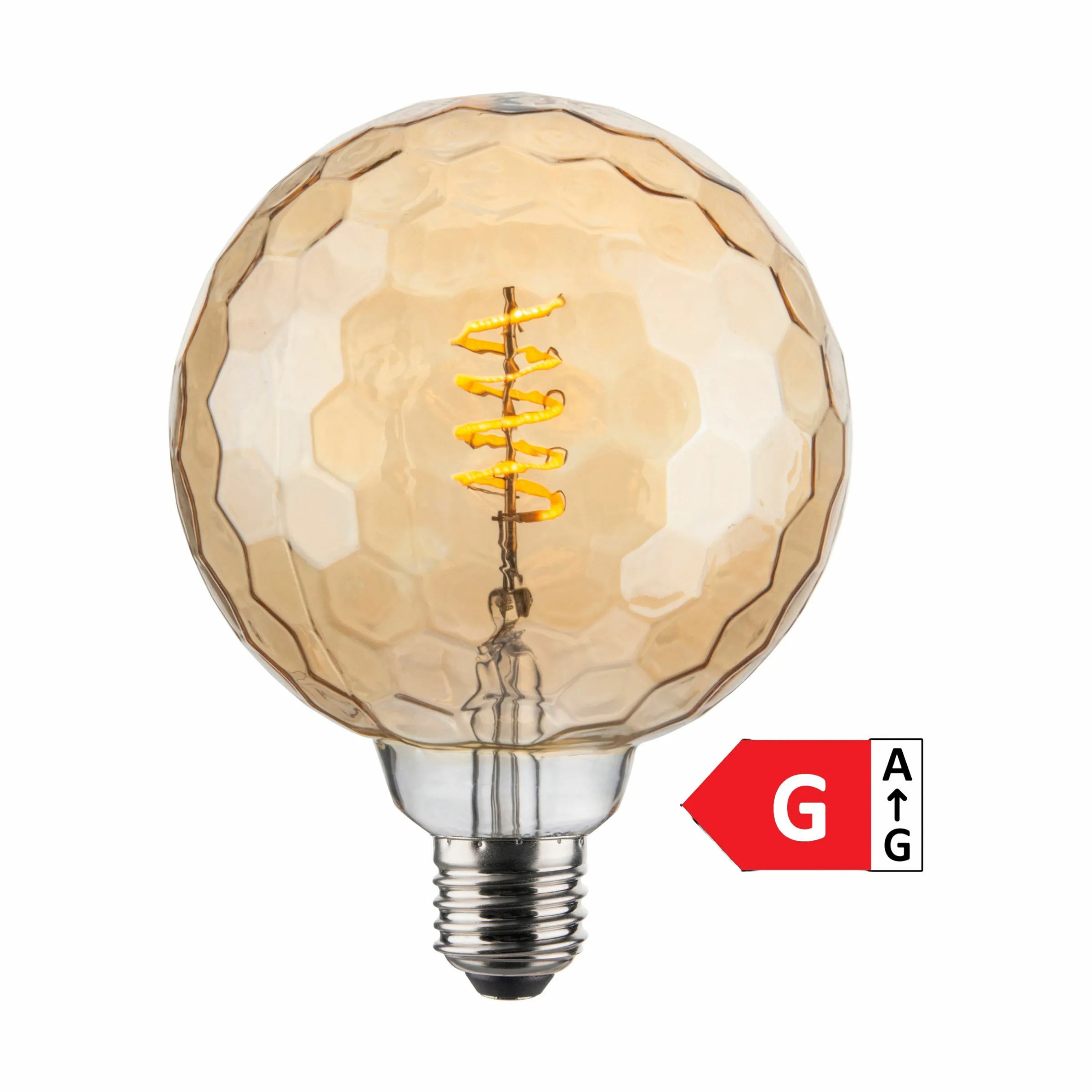 Halo Design LED-pærer Colors Geo Lyspære i Amber, 12,5 cm, 1