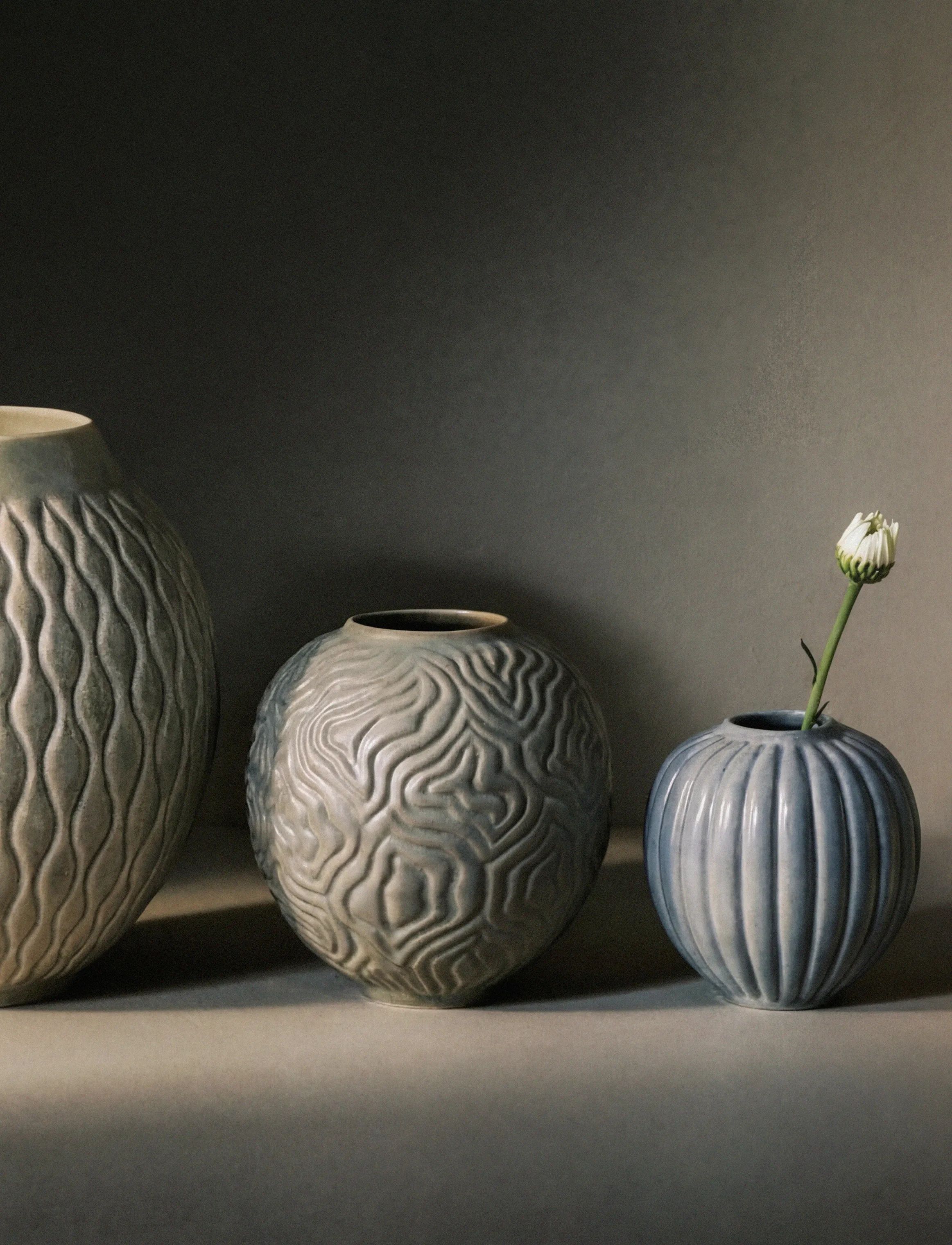 Knabstrup Keramik Vaser Solum Vase i mist, 4
