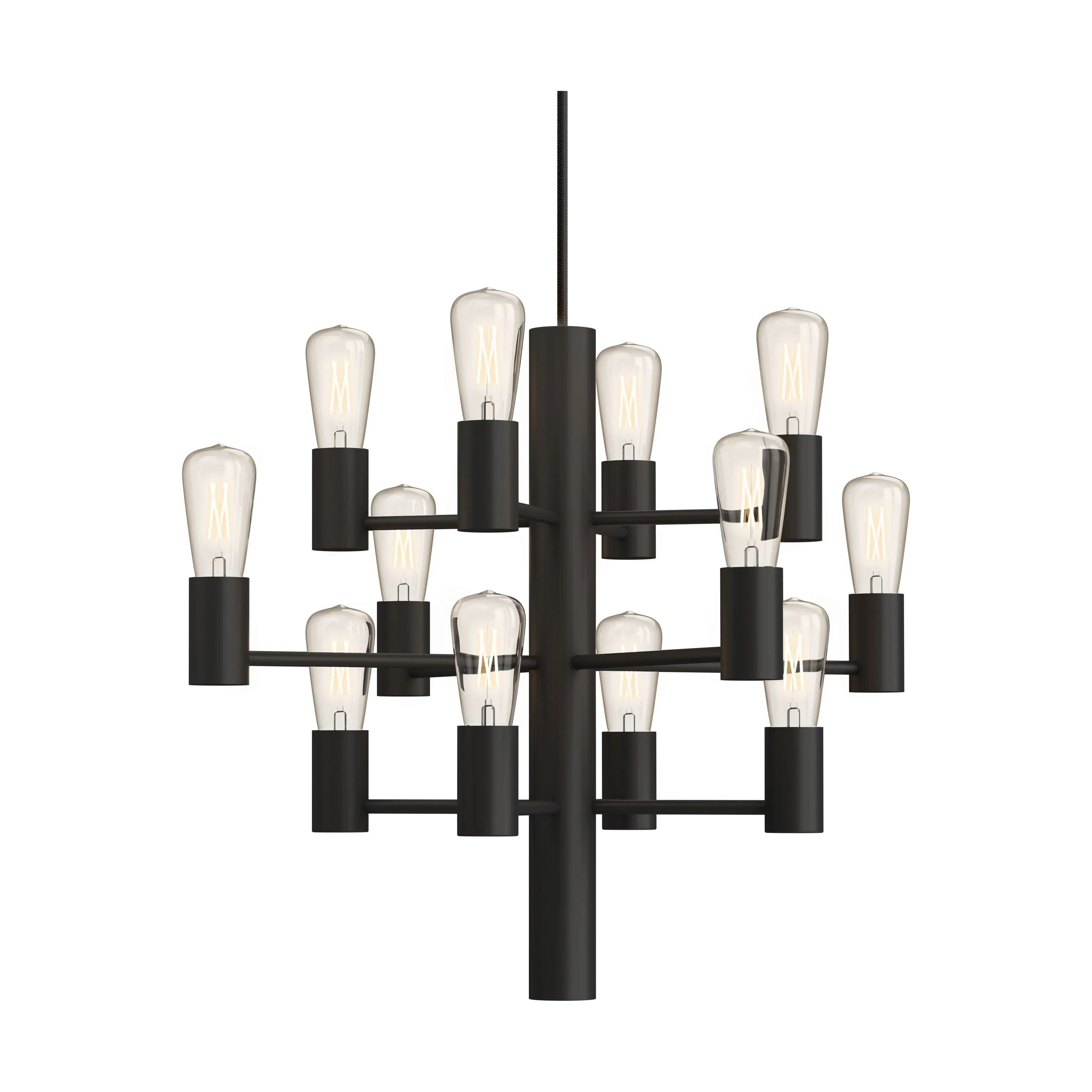 Herstal Pendler Manola Mini Lysekrone i Sort, 44,8 cm, 1